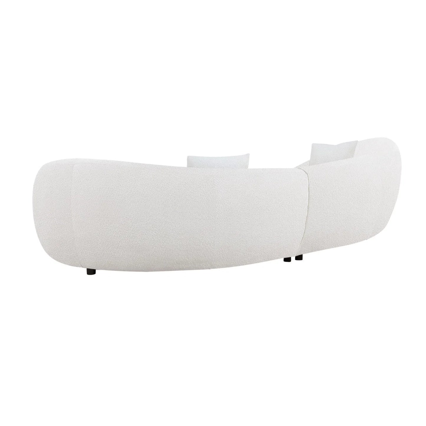 Luxury White Fabric Curved Sectional Sofa Modern Italian Style for Villa
