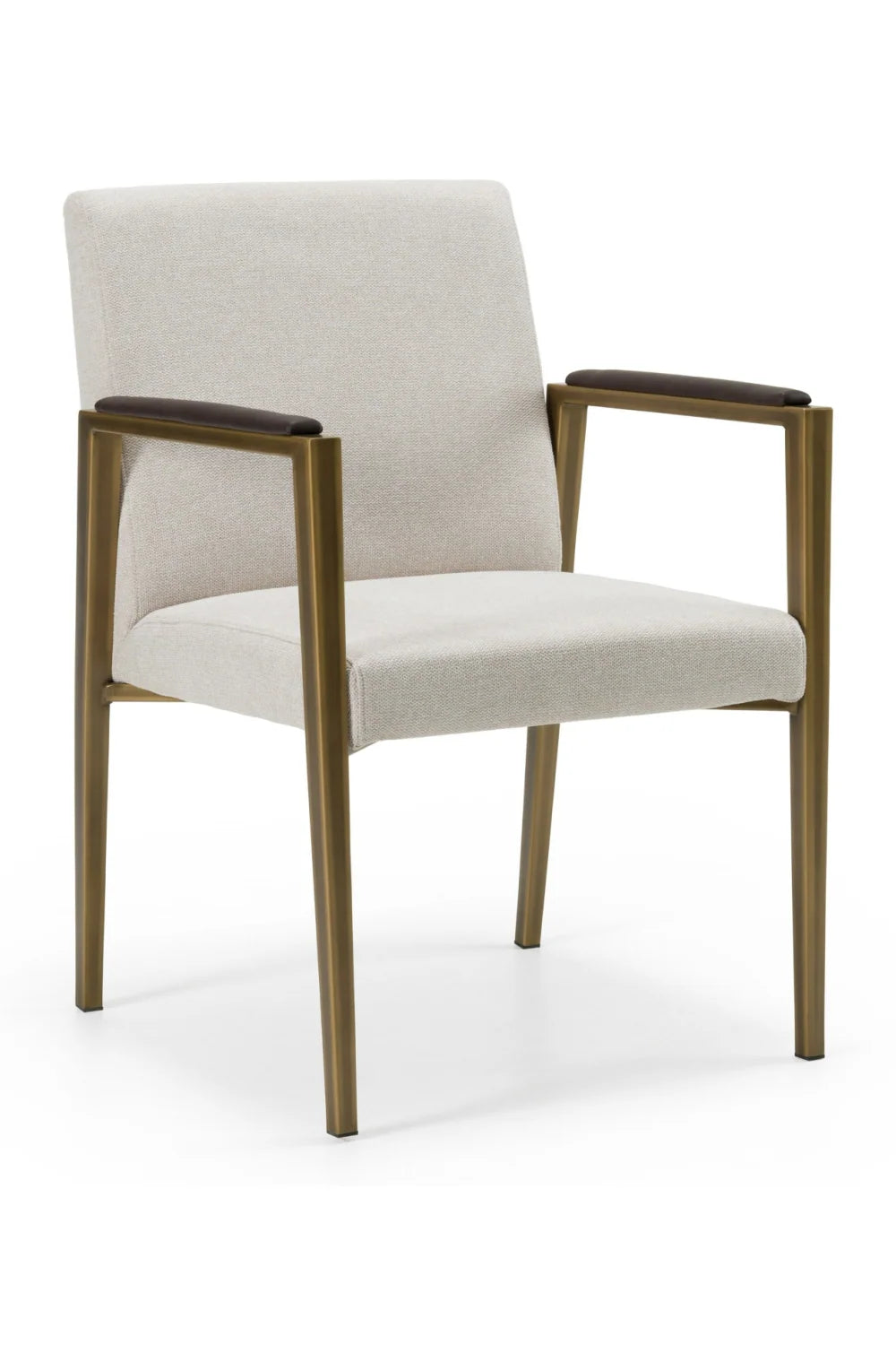 Luxury White Fabric Dining Chair European Style for Villa