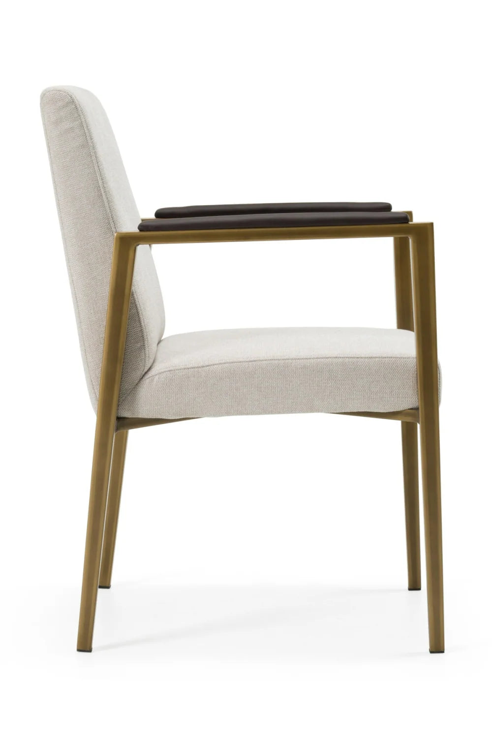 Luxury White Fabric Dining Chair European Style for Villa
