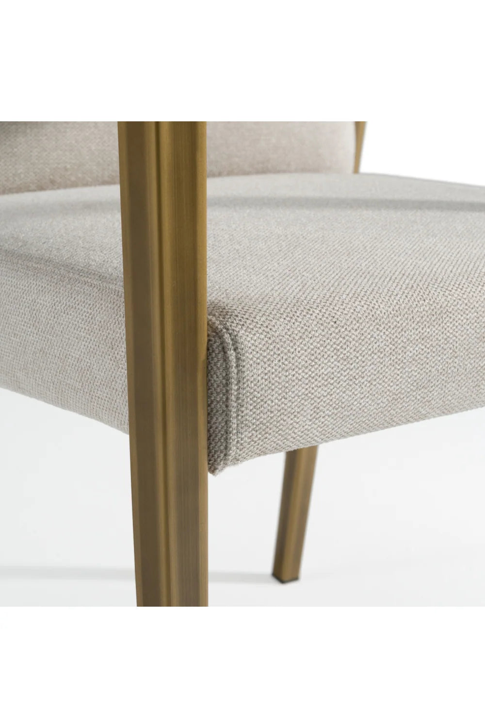 Luxury White Fabric Dining Chair European Style for Villa