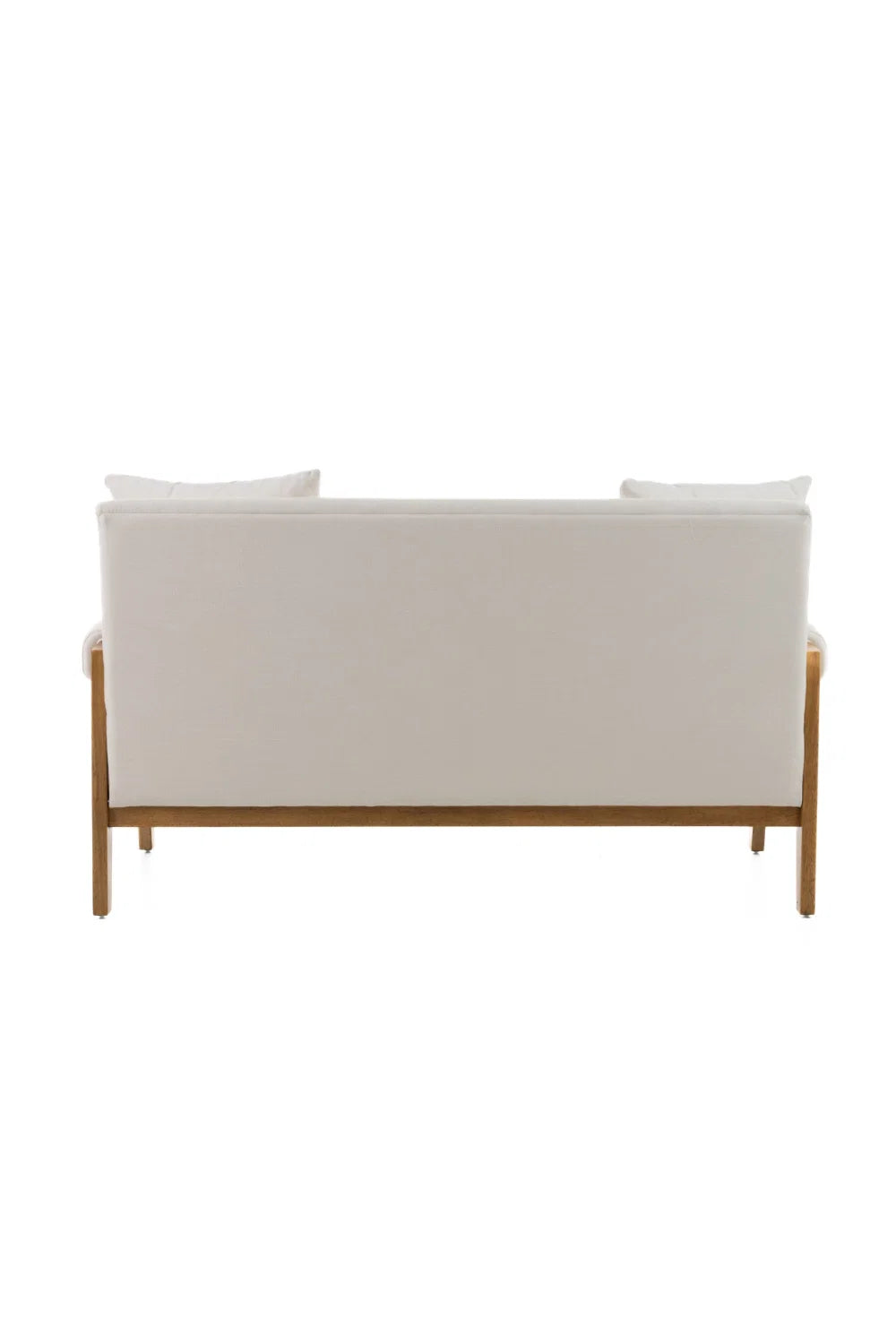 Luxury White Fabric Loveseat Modern Italian Style for Villa