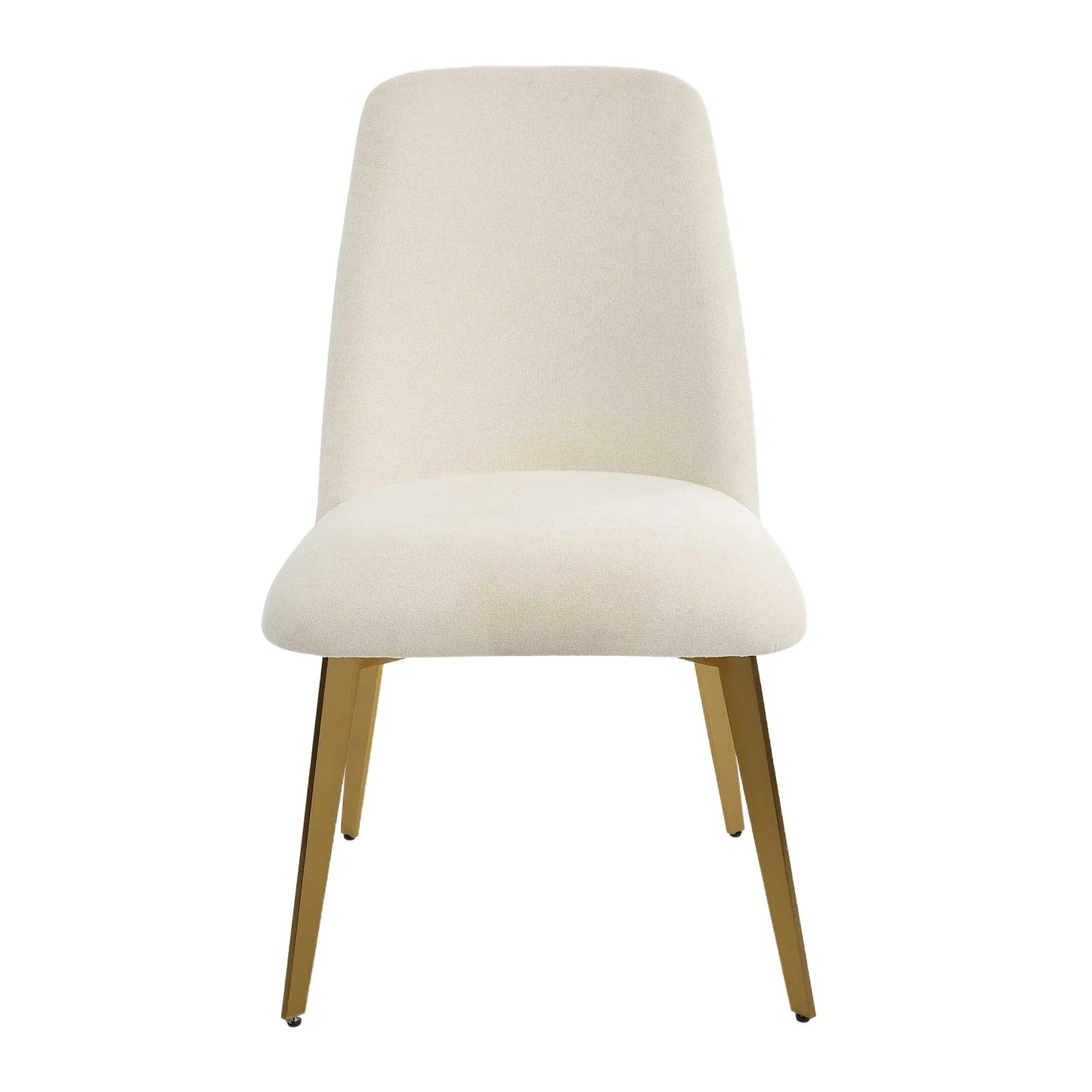 Luxury White Fabric Minimalist Dining Chair European Style for Villa