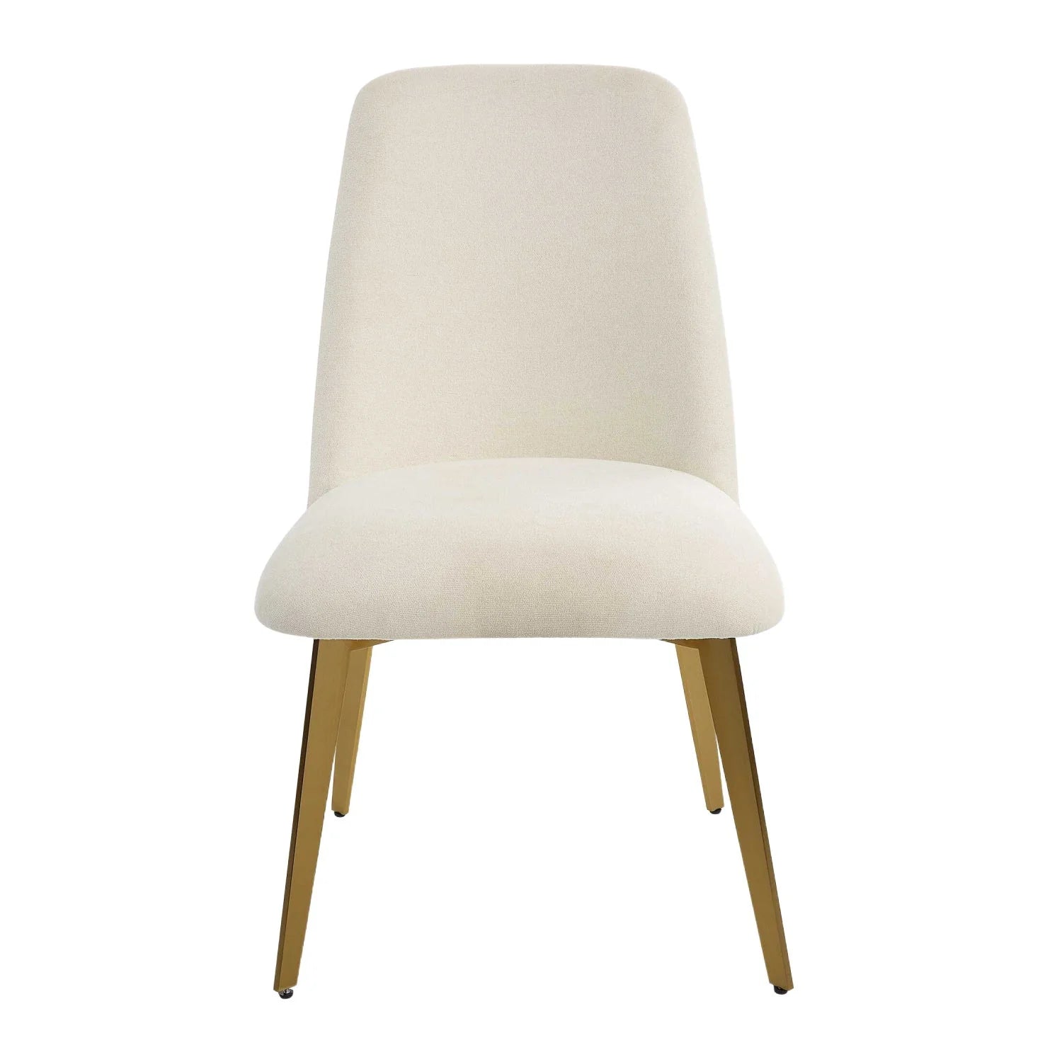 Luxury White Fabric Minimalist Dining Chair European Style for Villa