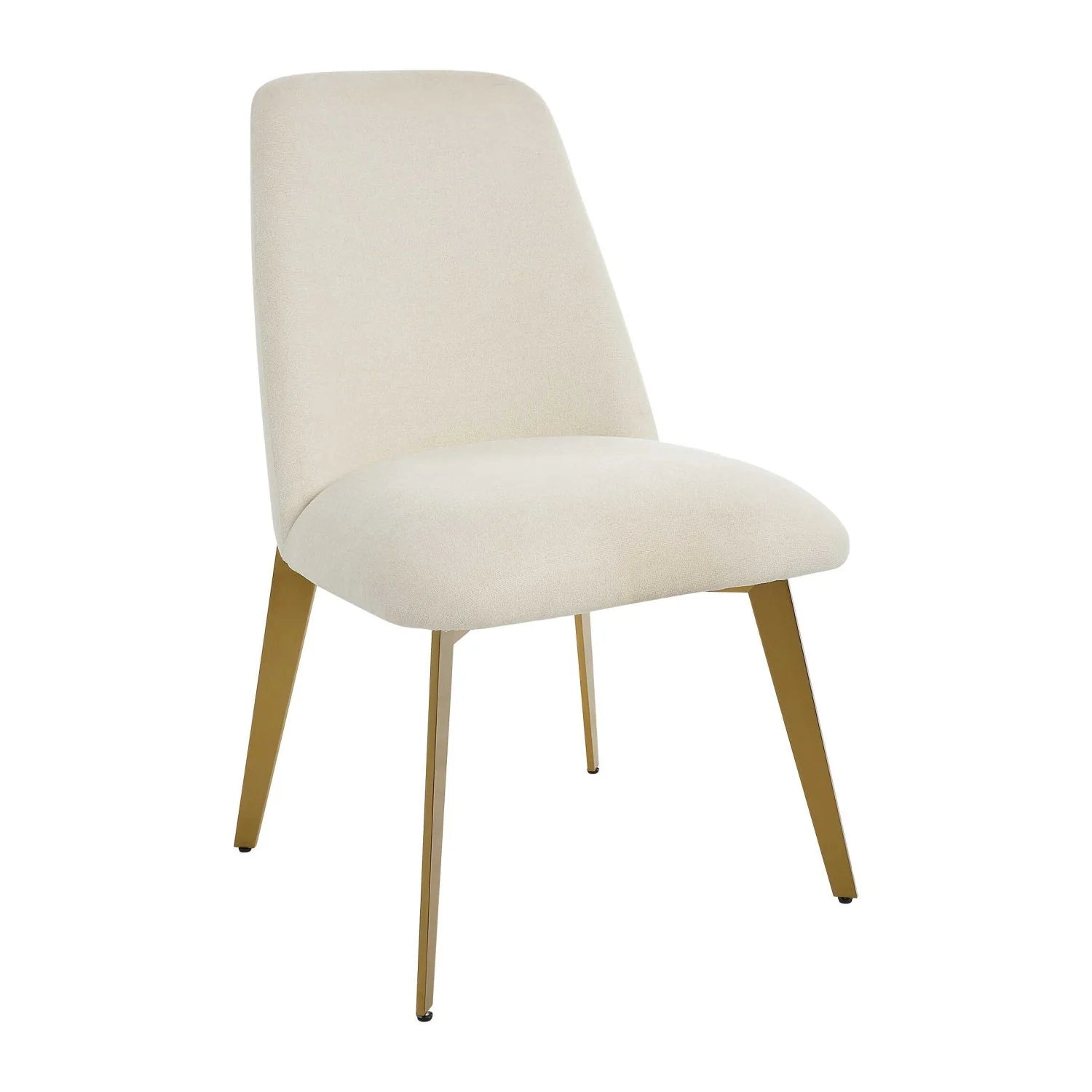 Luxury White Fabric Minimalist Dining Chair European Style for Villa