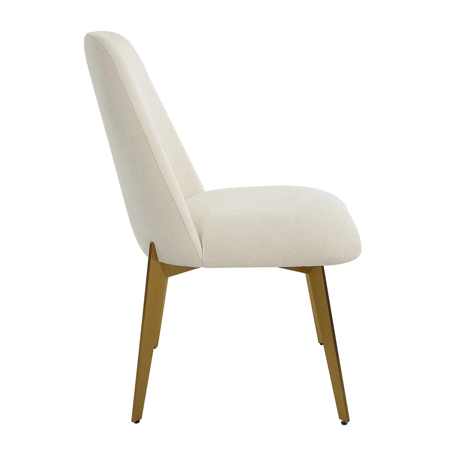 Luxury White Fabric Minimalist Dining Chair European Style for Villa