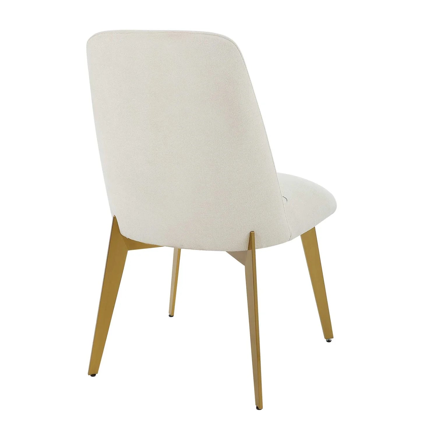 Luxury White Fabric Minimalist Dining Chair European Style for Villa