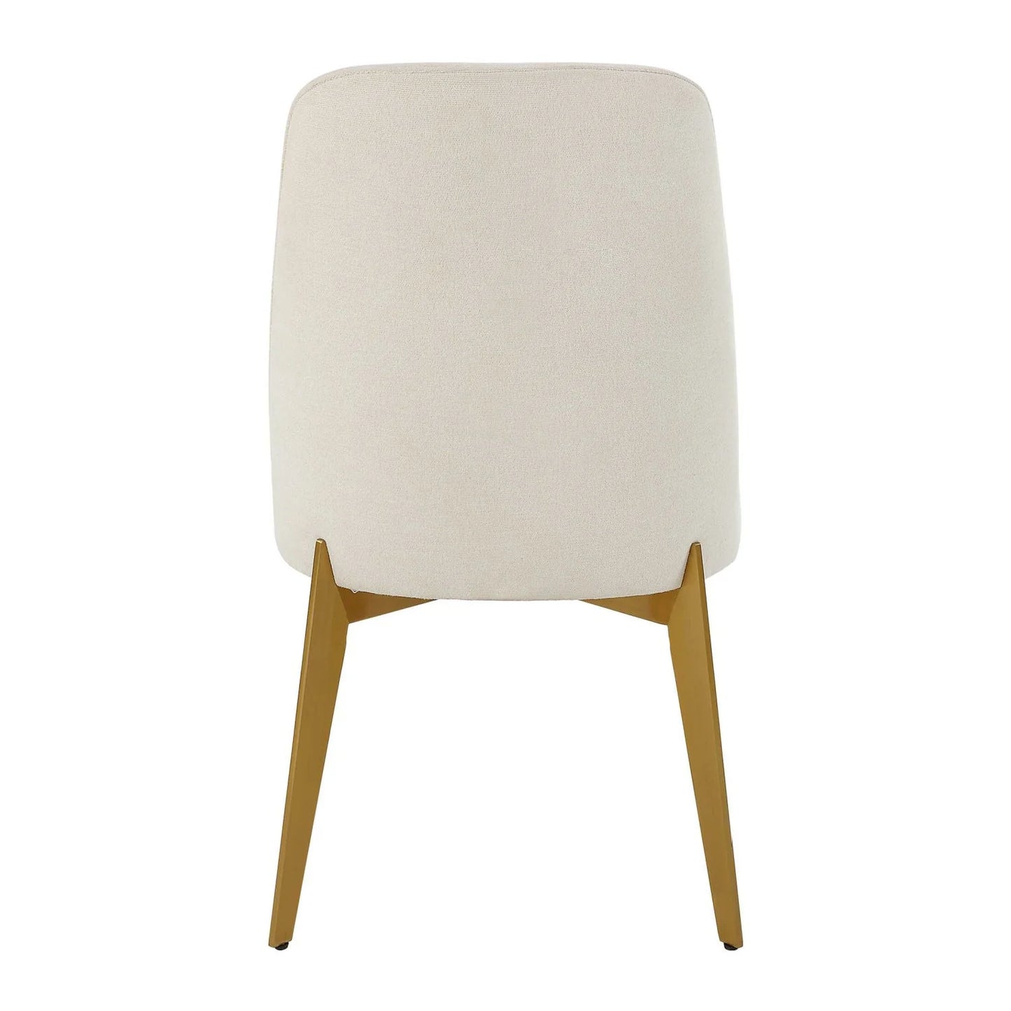 Luxury White Fabric Minimalist Dining Chair European Style for Villa