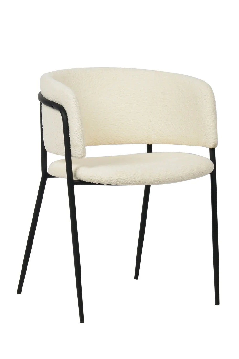 Luxury White Fabric Modern Dining Chair European Style for Villa