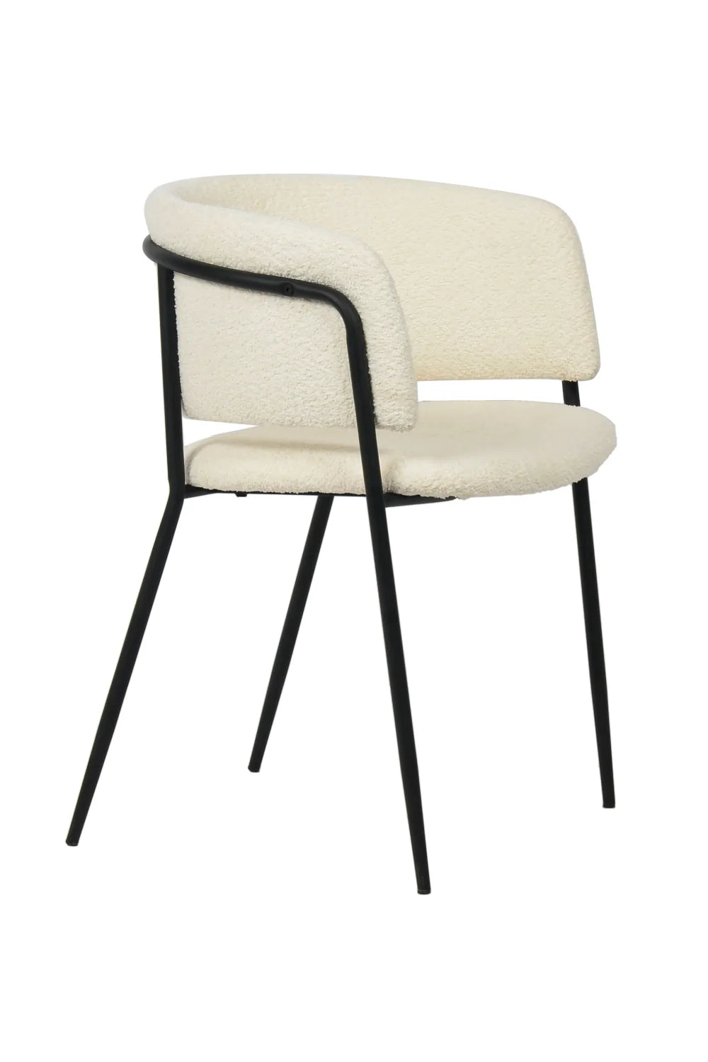 Luxury White Fabric Modern Dining Chair European Style for Villa