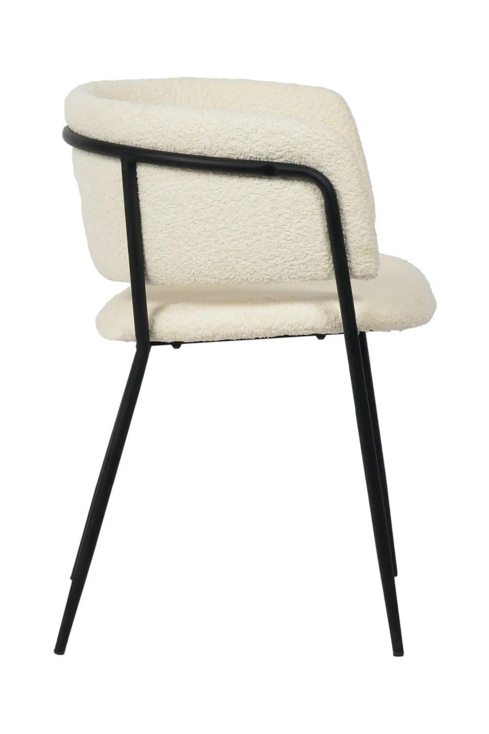 Luxury White Fabric Modern Dining Chair European Style for Villa