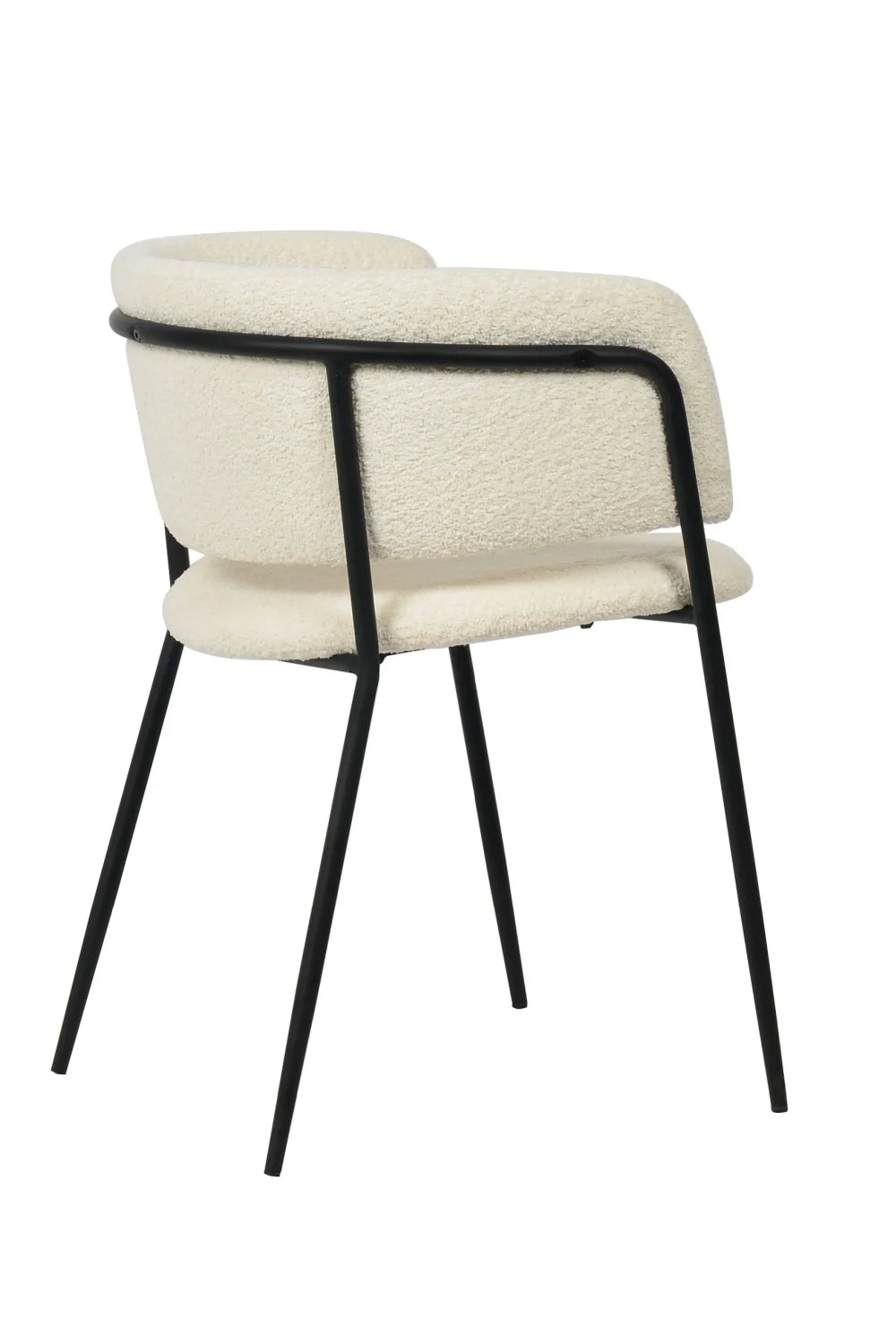 Luxury White Fabric Modern Dining Chair European Style for Villa