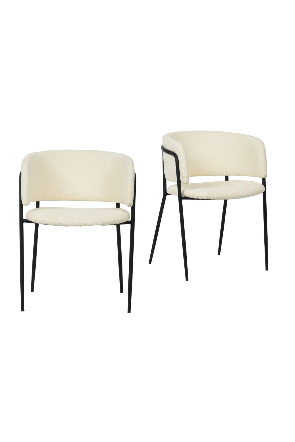 Luxury White Fabric Modern Dining Chair European Style for Villa
