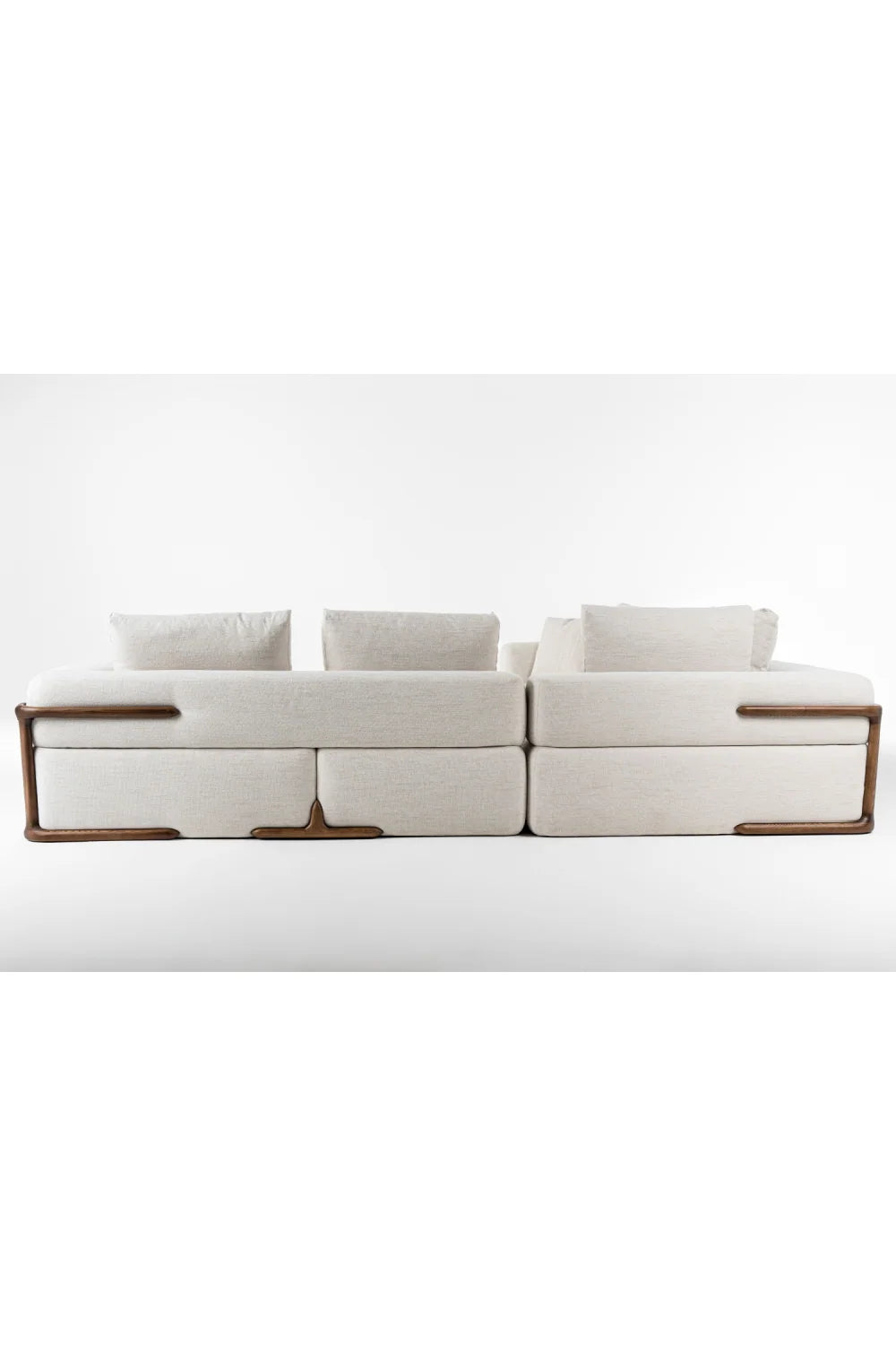 Luxury White Fabric Sectional Sofa Modern Italian Style for Villa