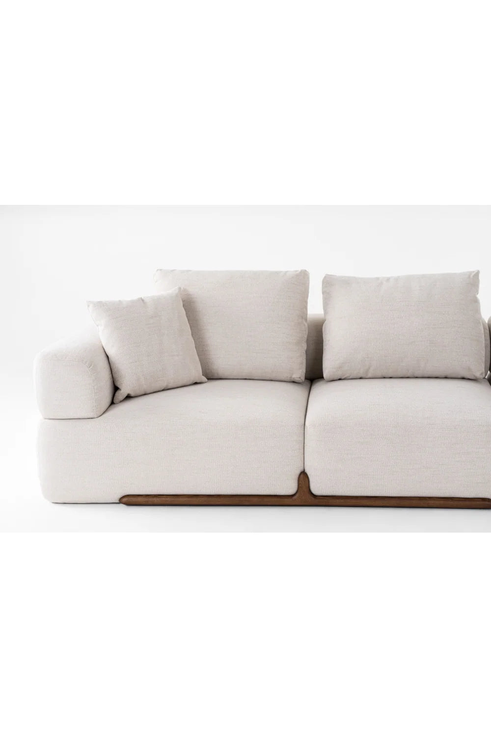 Luxury White Fabric Sectional Sofa Modern Italian Style for Villa