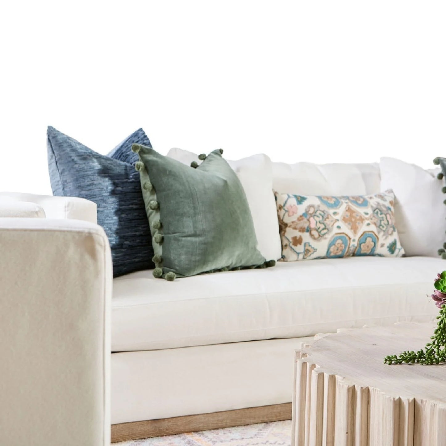 Luxury White Fabric Sofa Modern Italian Style for Villa