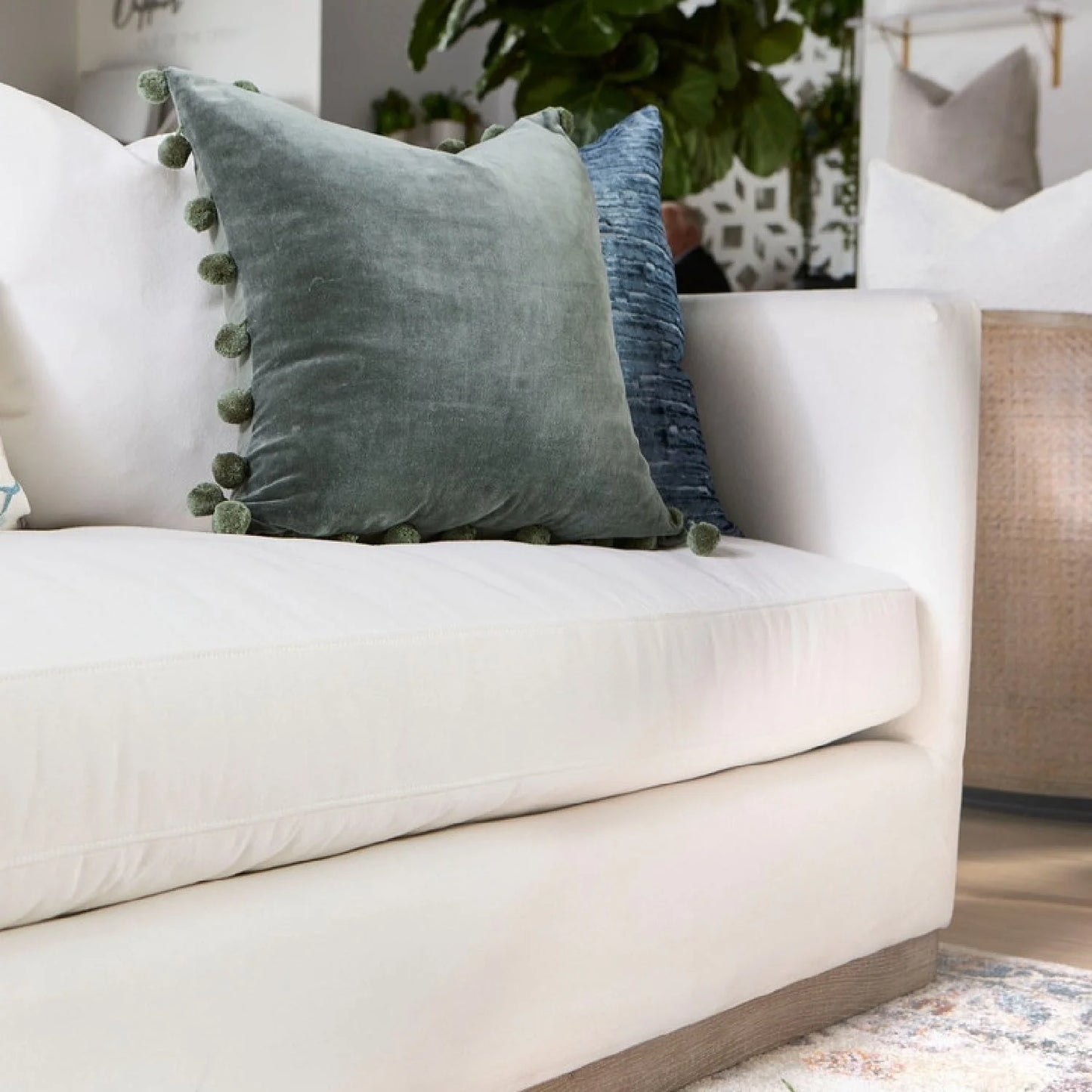 Luxury White Fabric Sofa Modern Italian Style for Villa