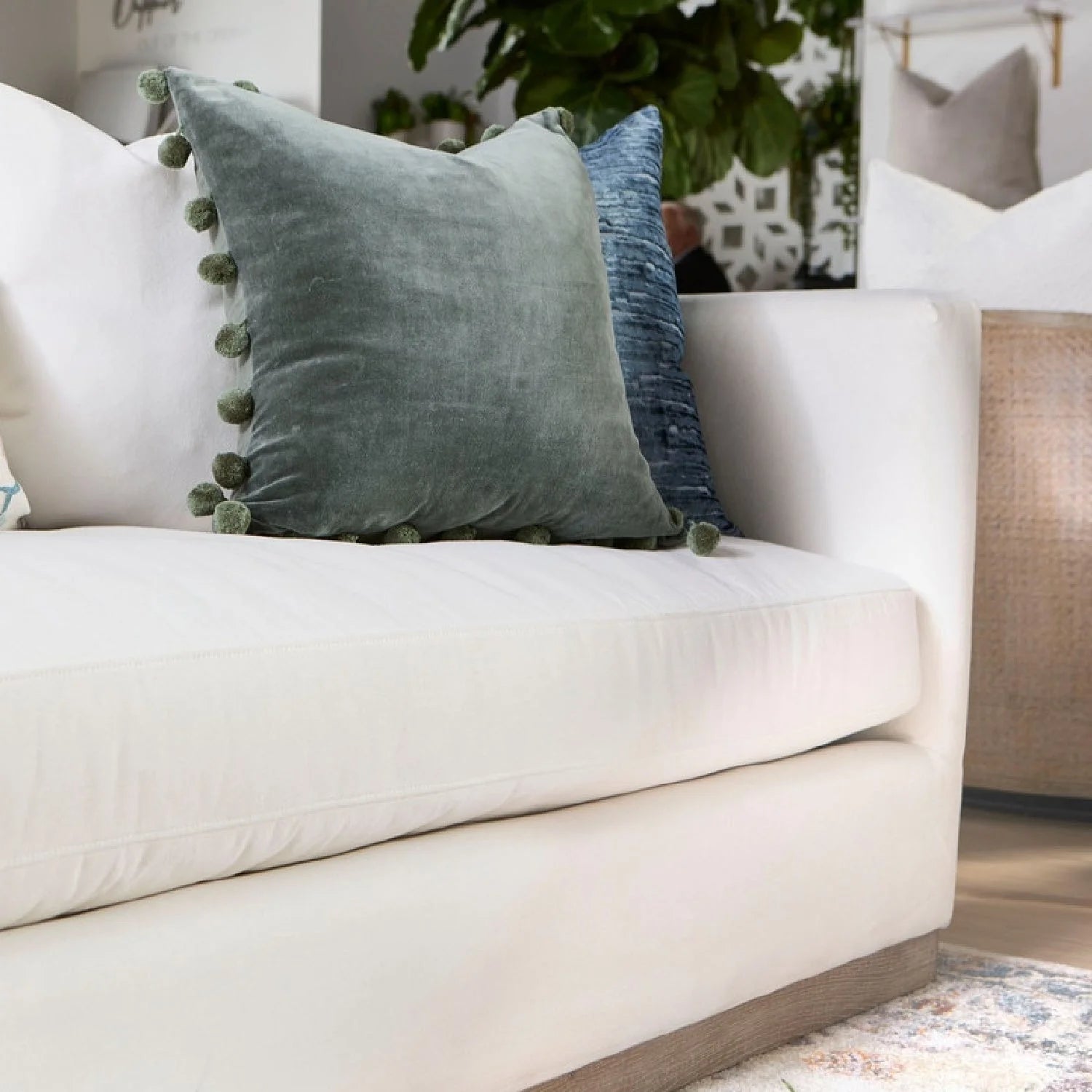Luxury White Fabric Sofa Modern Italian Style for Villa