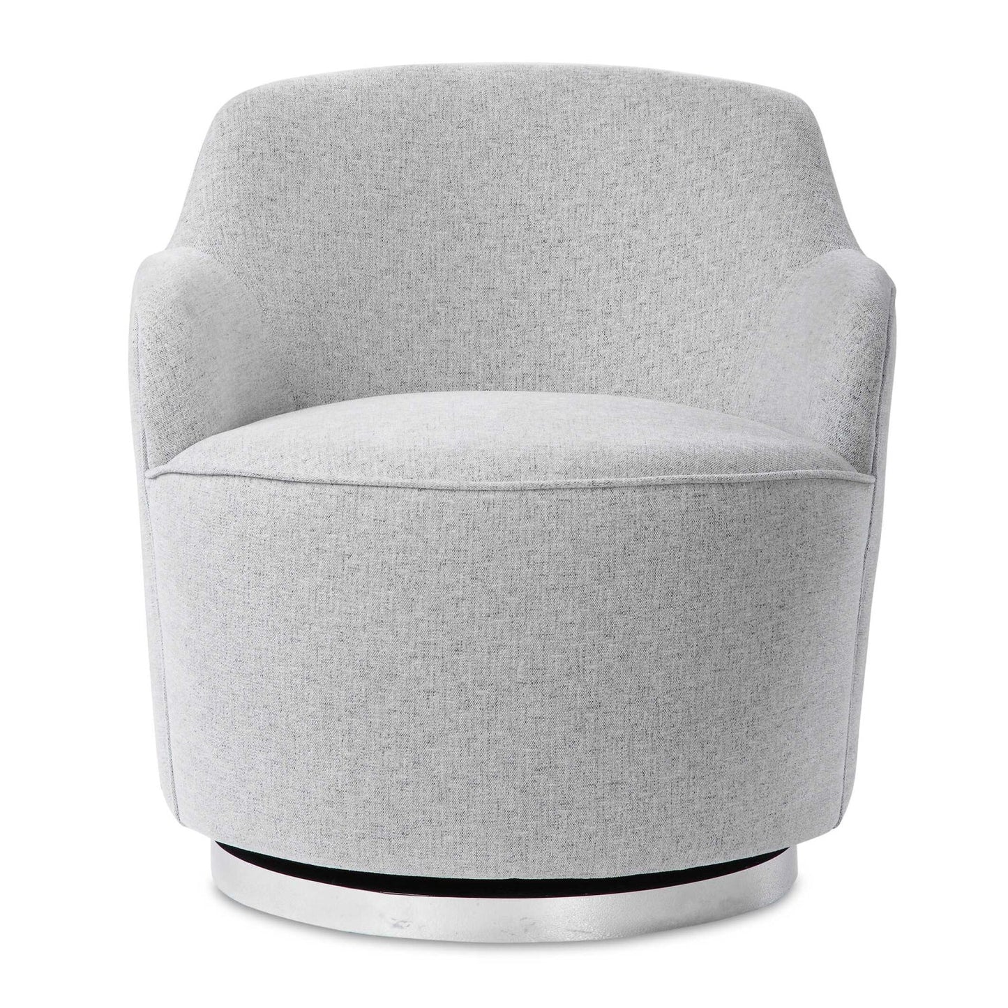 Luxury White Fabric Swivel Lounge Chair Modern Italian Style for Villa