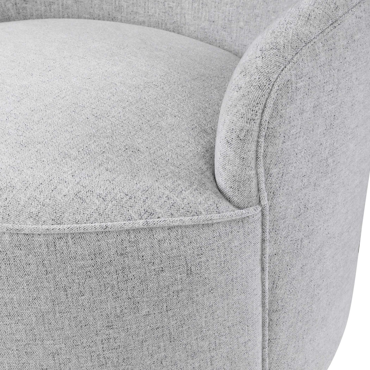 Luxury White Fabric Swivel Lounge Chair Modern Italian Style for Villa