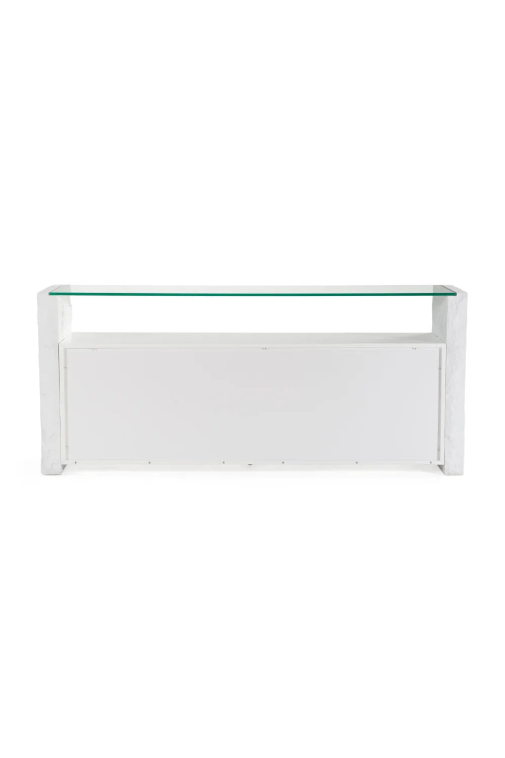Luxury White Fiberglass Sideboard European Style for Villa