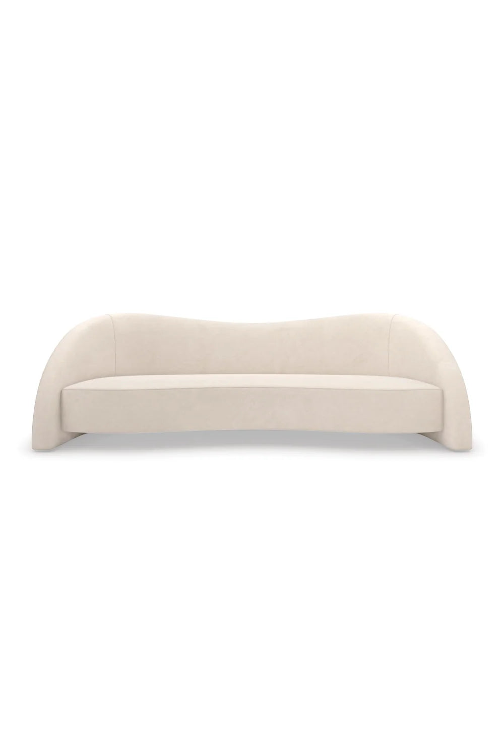 Luxury White Free-Form Curved Sofa Modern Italian Style for Villa