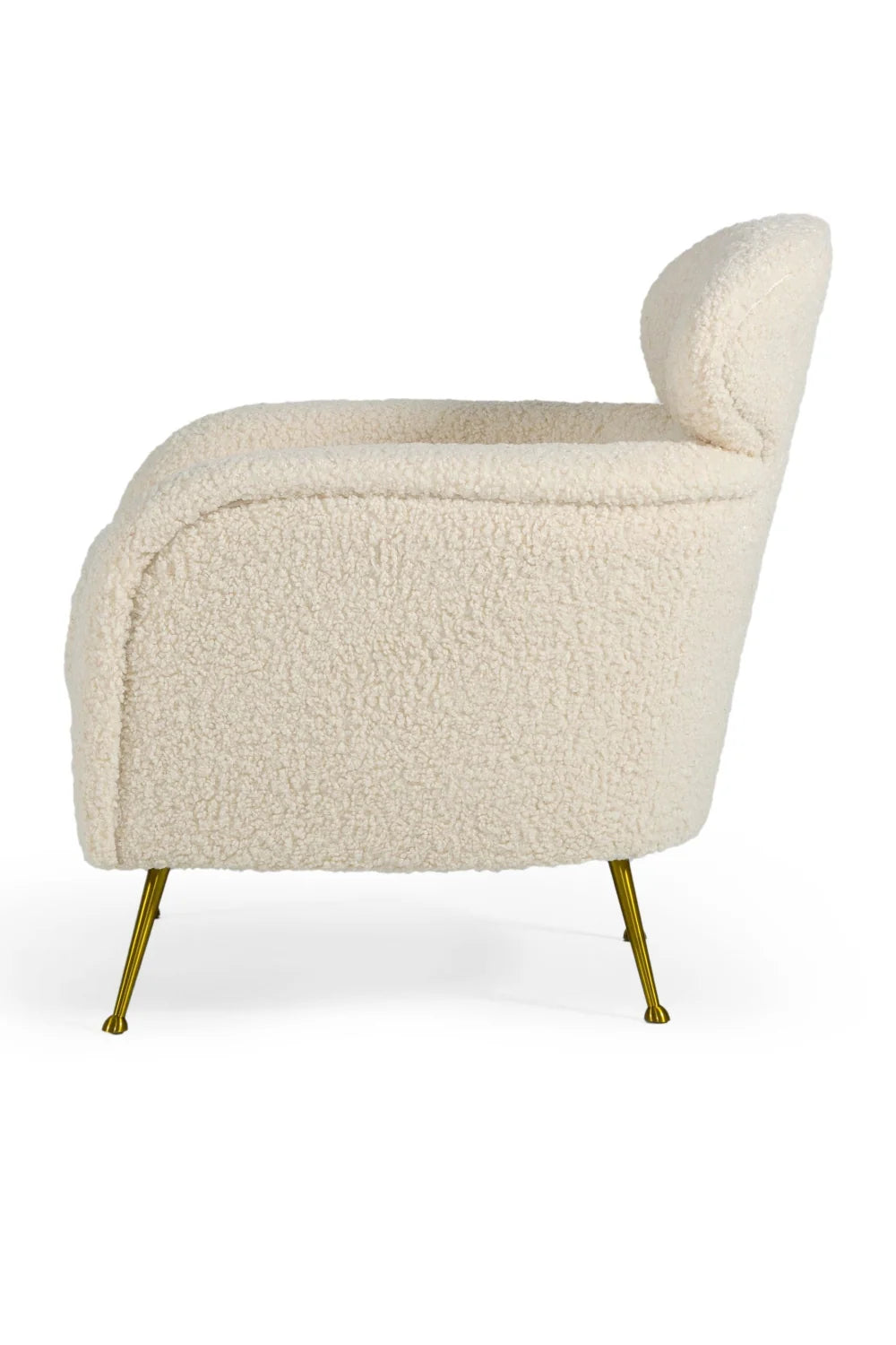 Luxury White Fur Lounge Chair Modern Italian Style for Villa