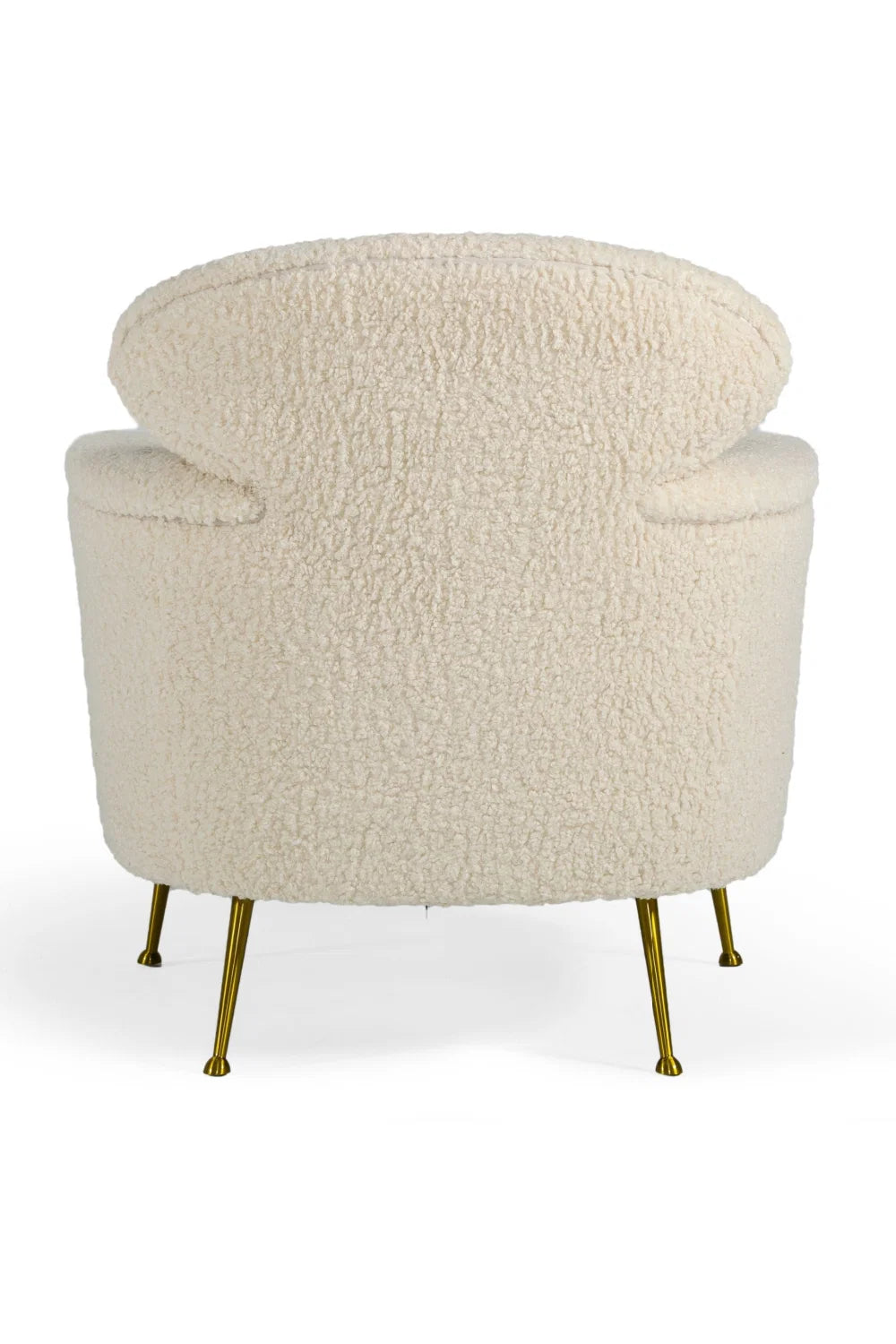 Luxury White Fur Lounge Chair Modern Italian Style for Villa