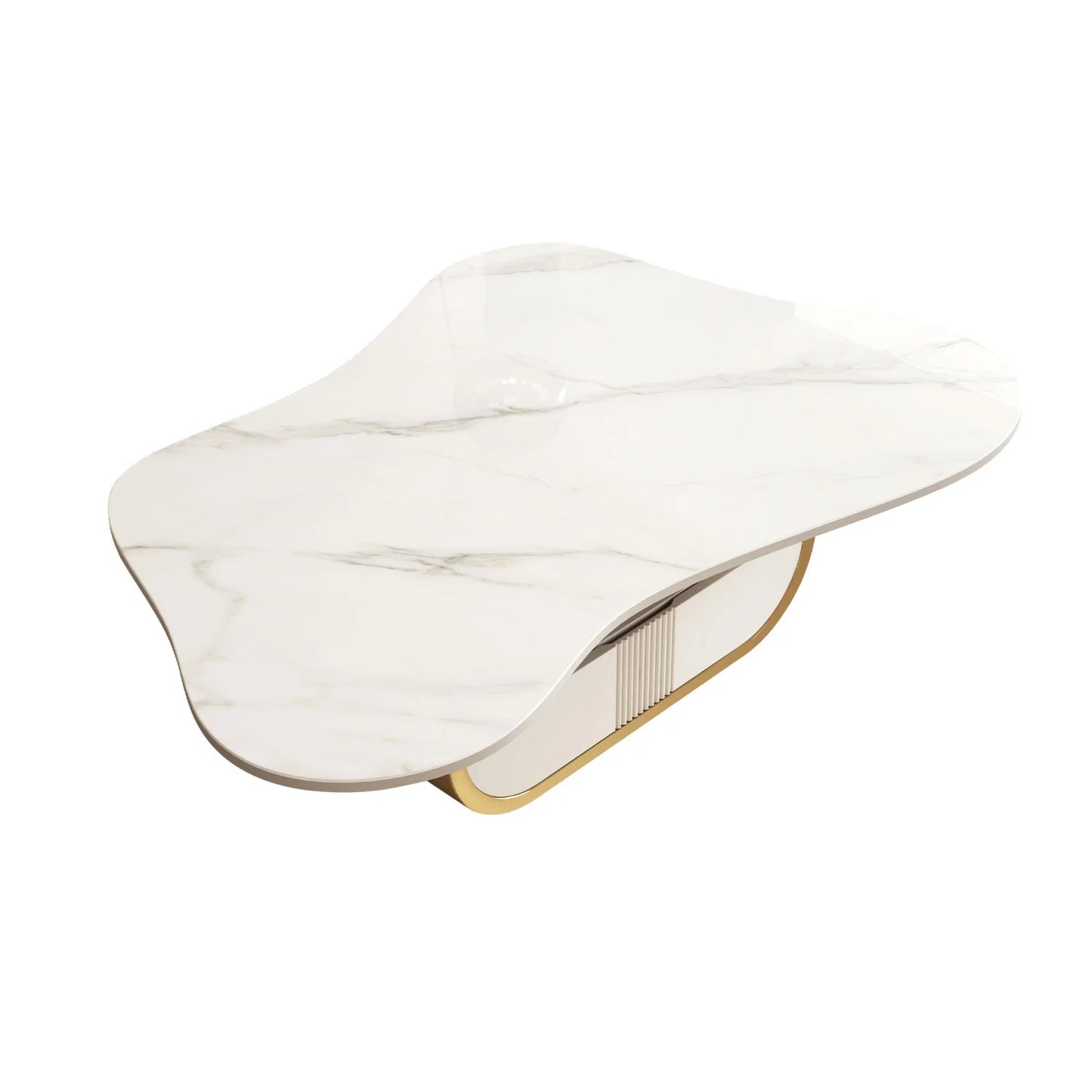 Luxury White Gold Butterfly Coffee Table Modern Italian Style for Villa
