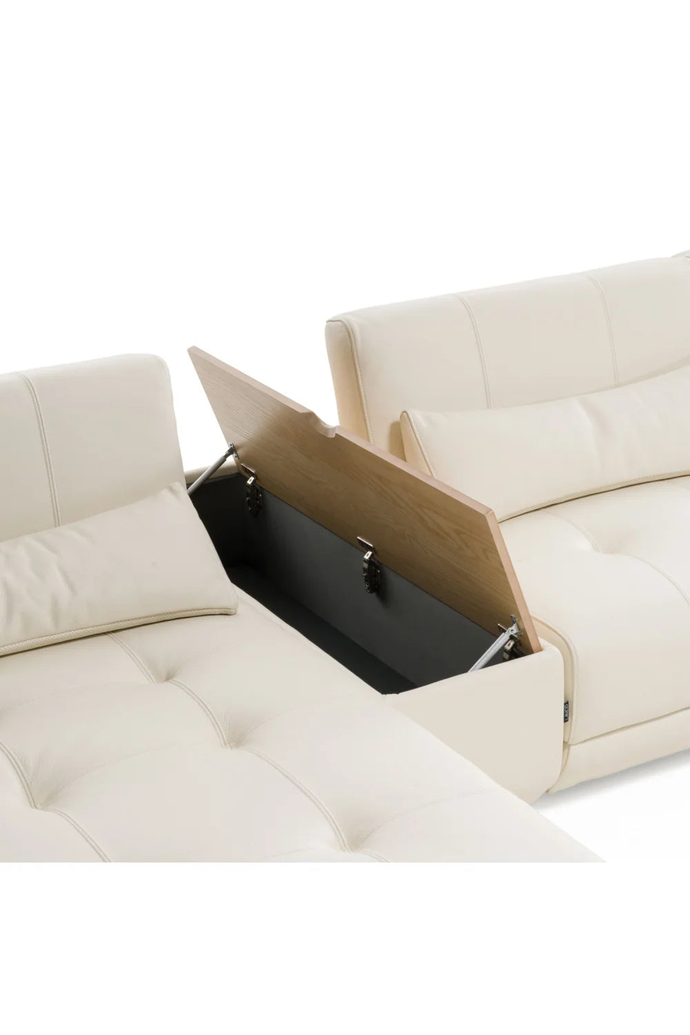 Luxury White Leather Modular Sofa Modern Italian Style for Villa