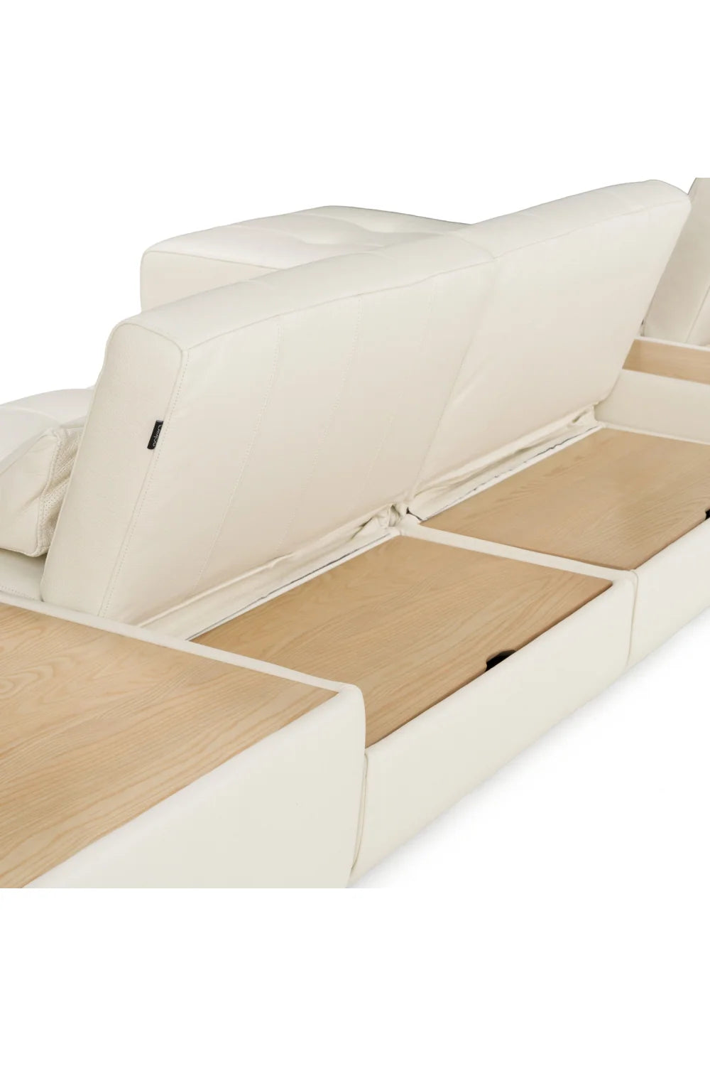Luxury White Leather Modular Sofa Modern Italian Style for Villa