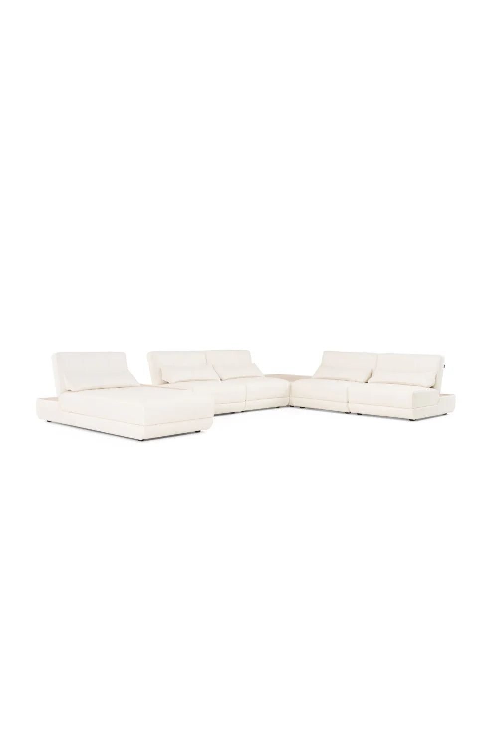 Luxury White Leather Modular Sofa Modern Italian Style for Villa