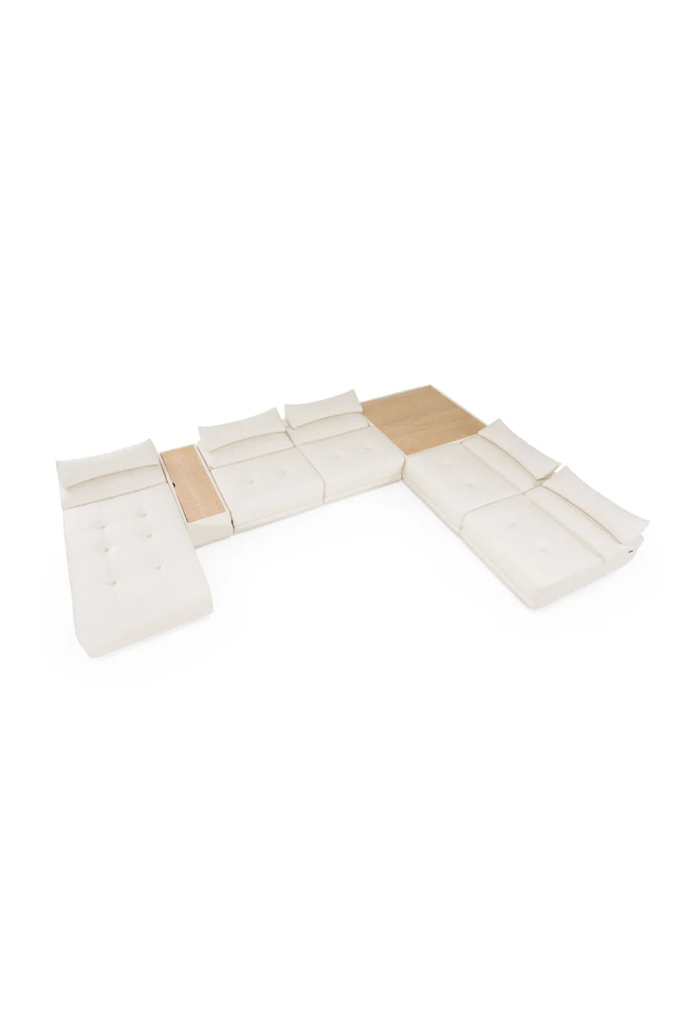 Luxury White Leather Modular Sofa Modern Italian Style for Villa