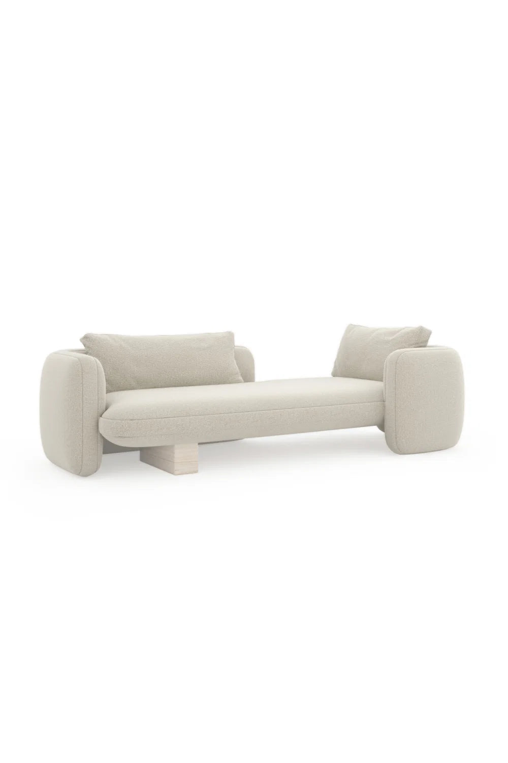 Luxury White Linen Chaise Modern Italian Style for Villa