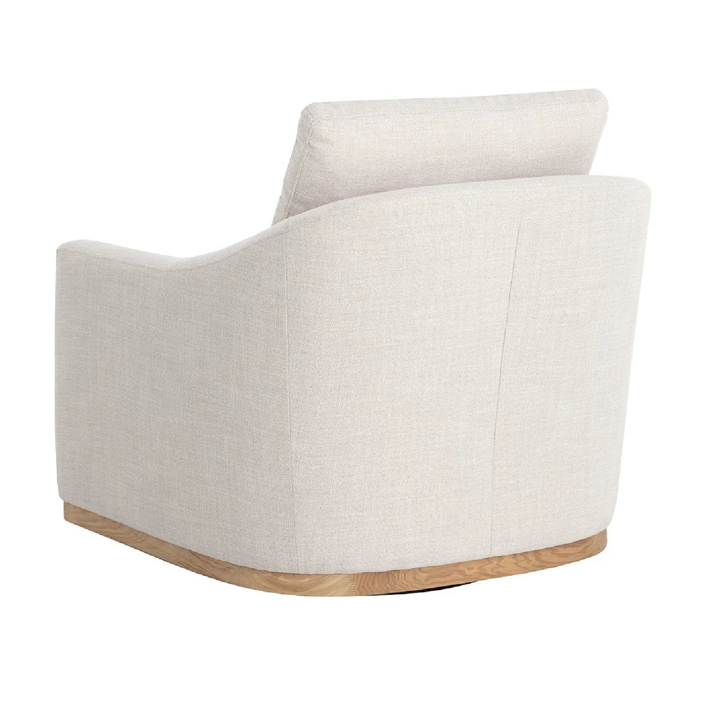 Luxury White Linen Swivel Lounge Chair Modern Italian Style for Villa