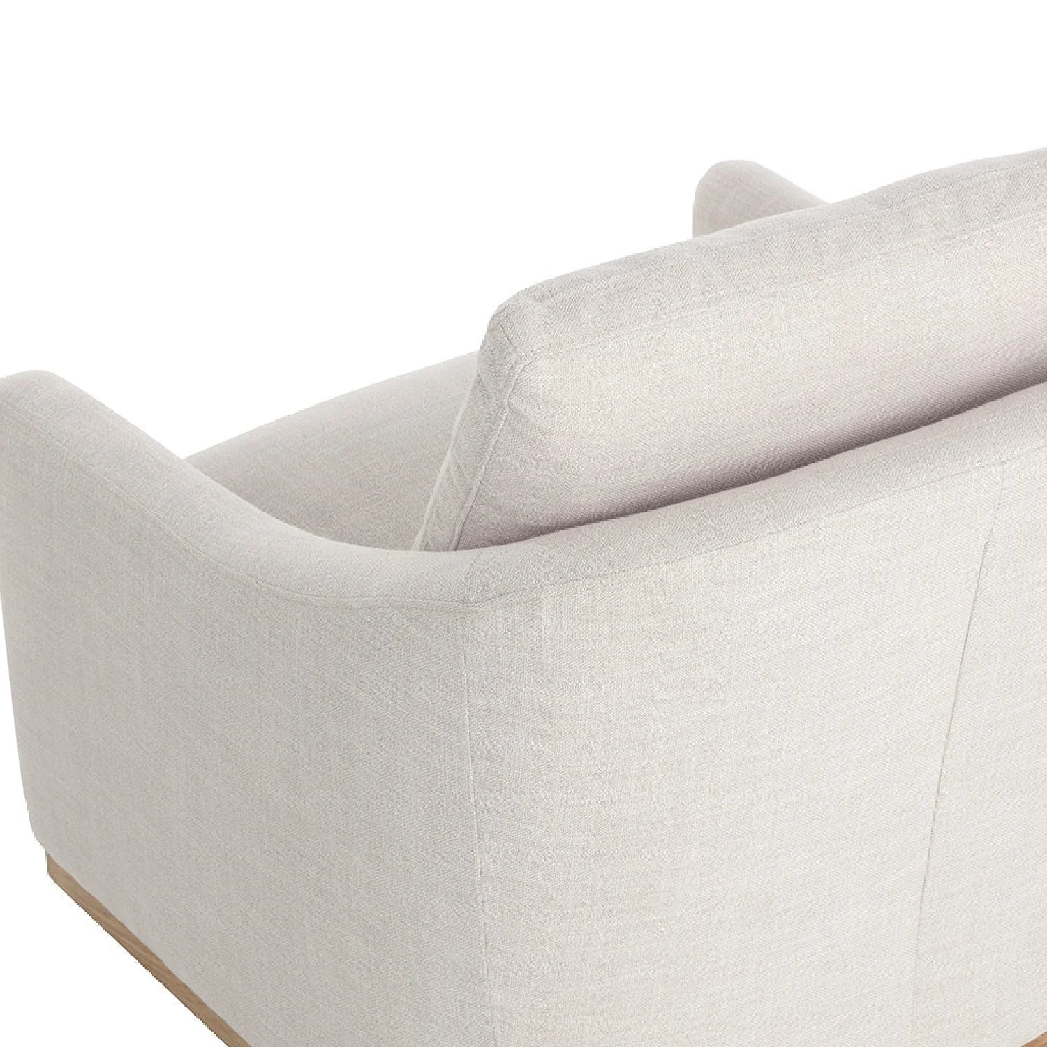 Luxury White Linen Swivel Lounge Chair Modern Italian Style for Villa