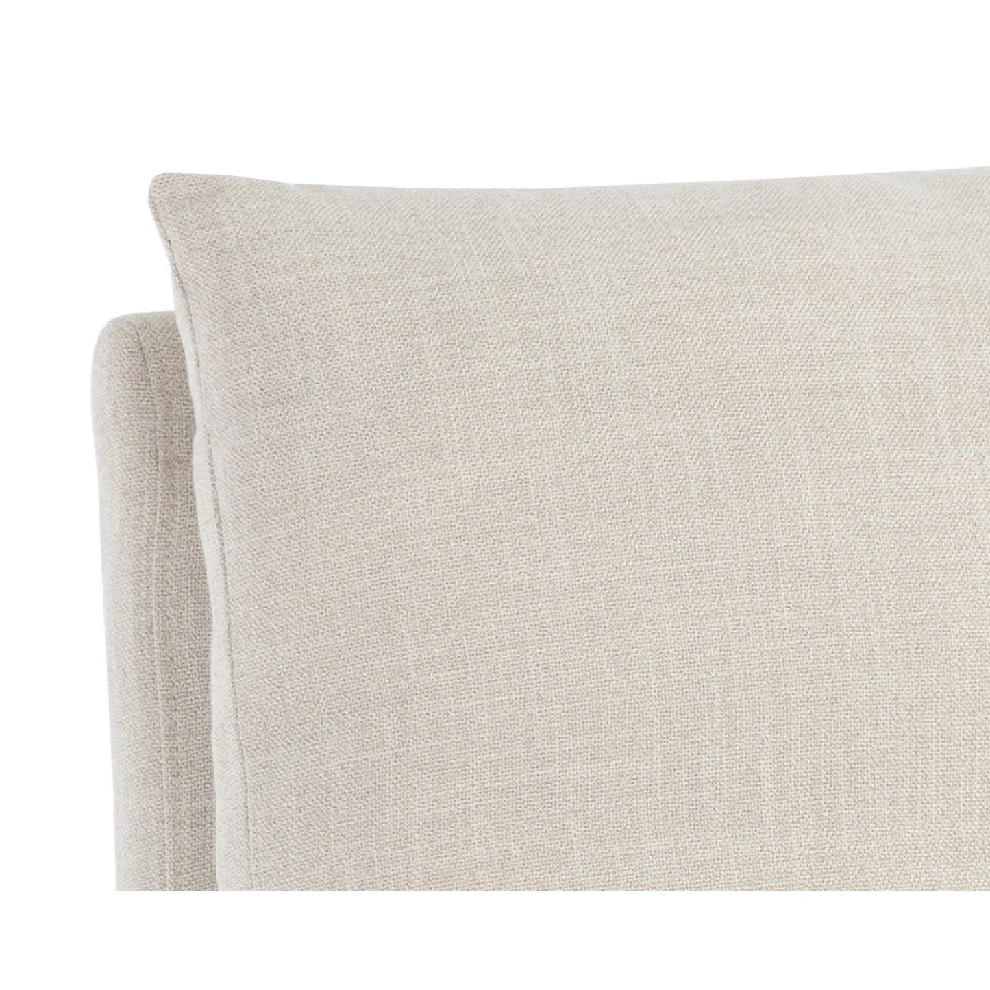 Luxury White Linen Wheeled Dining Chair European Style for Villa