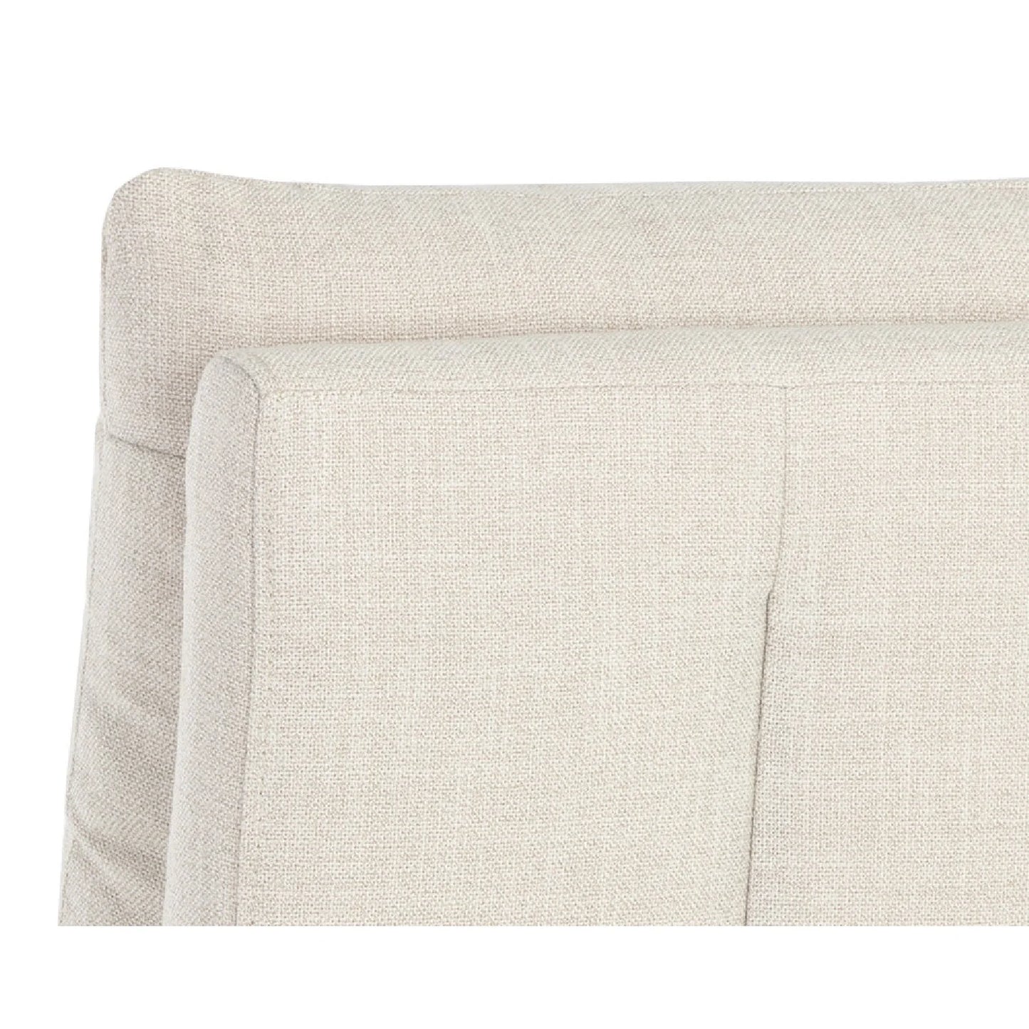 Luxury White Linen Wheeled Dining Chair European Style for Villa