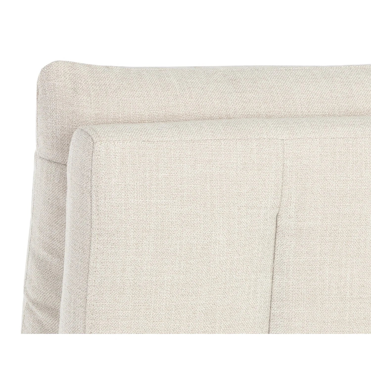 Luxury White Linen Wheeled Dining Chair European Style for Villa