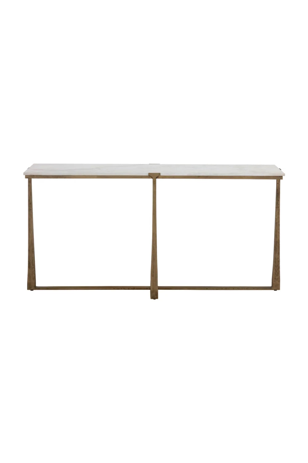 Luxury White Marble Console Table Modern Italian Style for Villa