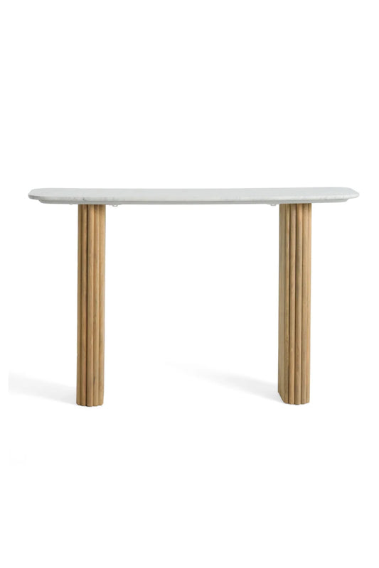Luxury White Marble Console Table Modern Italian Style for Villa