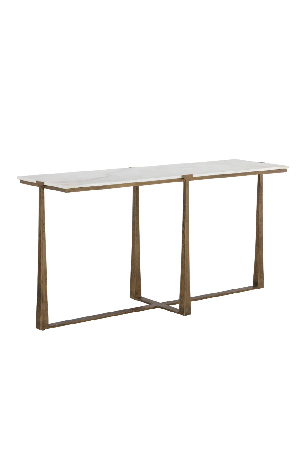 Luxury White Marble Console Table Modern Italian Style for Villa