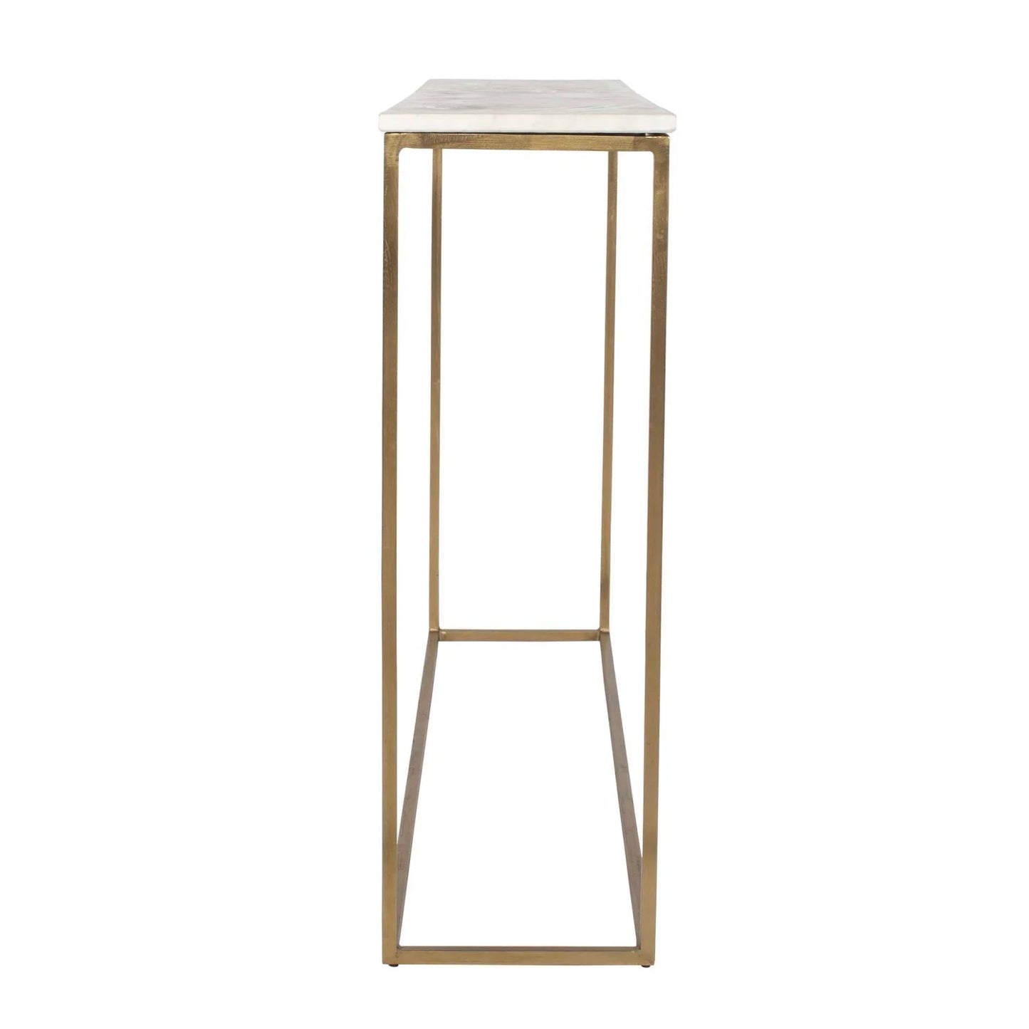 Luxury White Marble Console Table Modern Italian Style for Villa