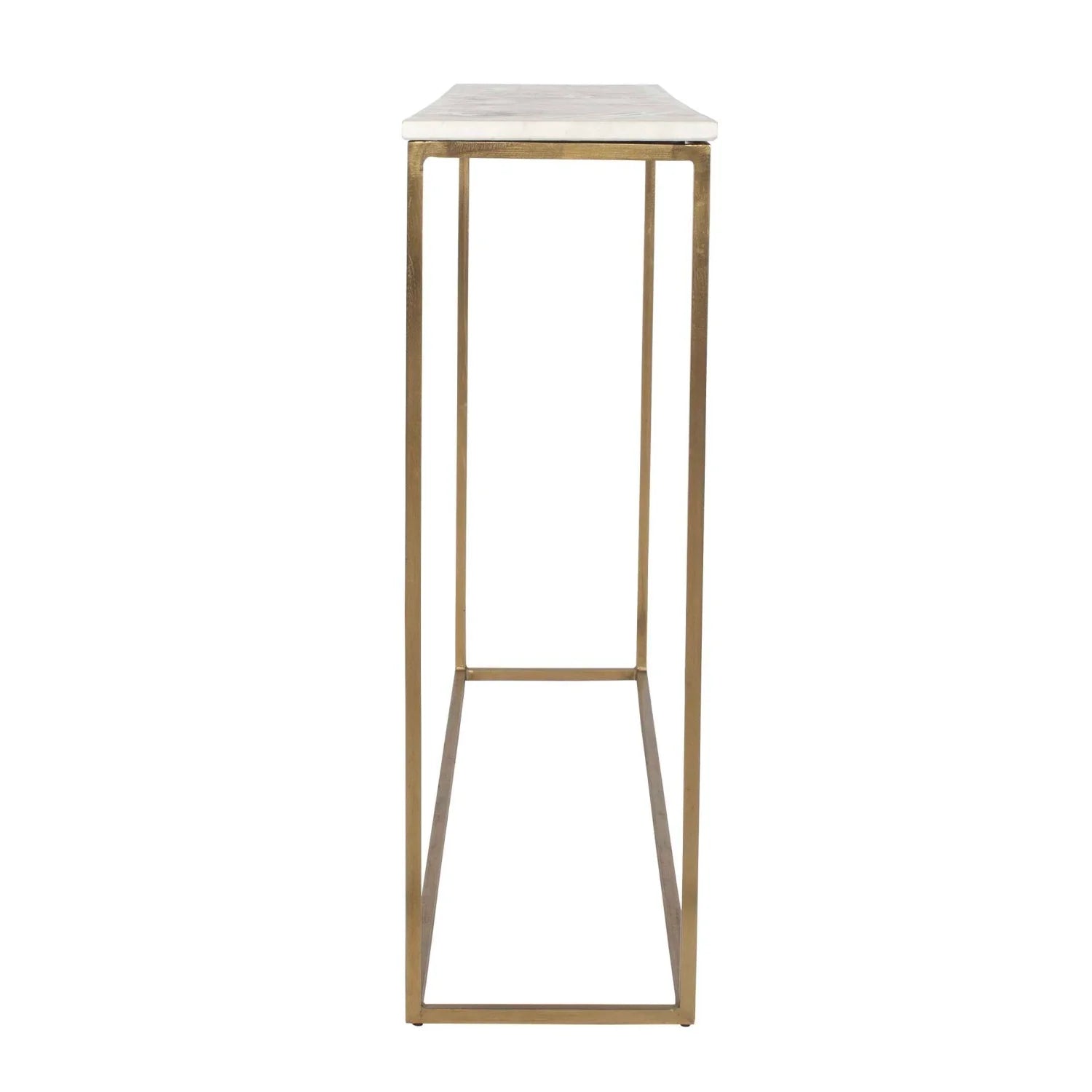 Luxury White Marble Console Table Modern Italian Style for Villa