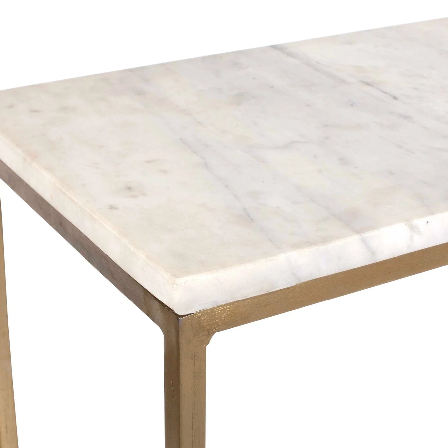 Luxury White Marble Console Table Modern Italian Style for Villa