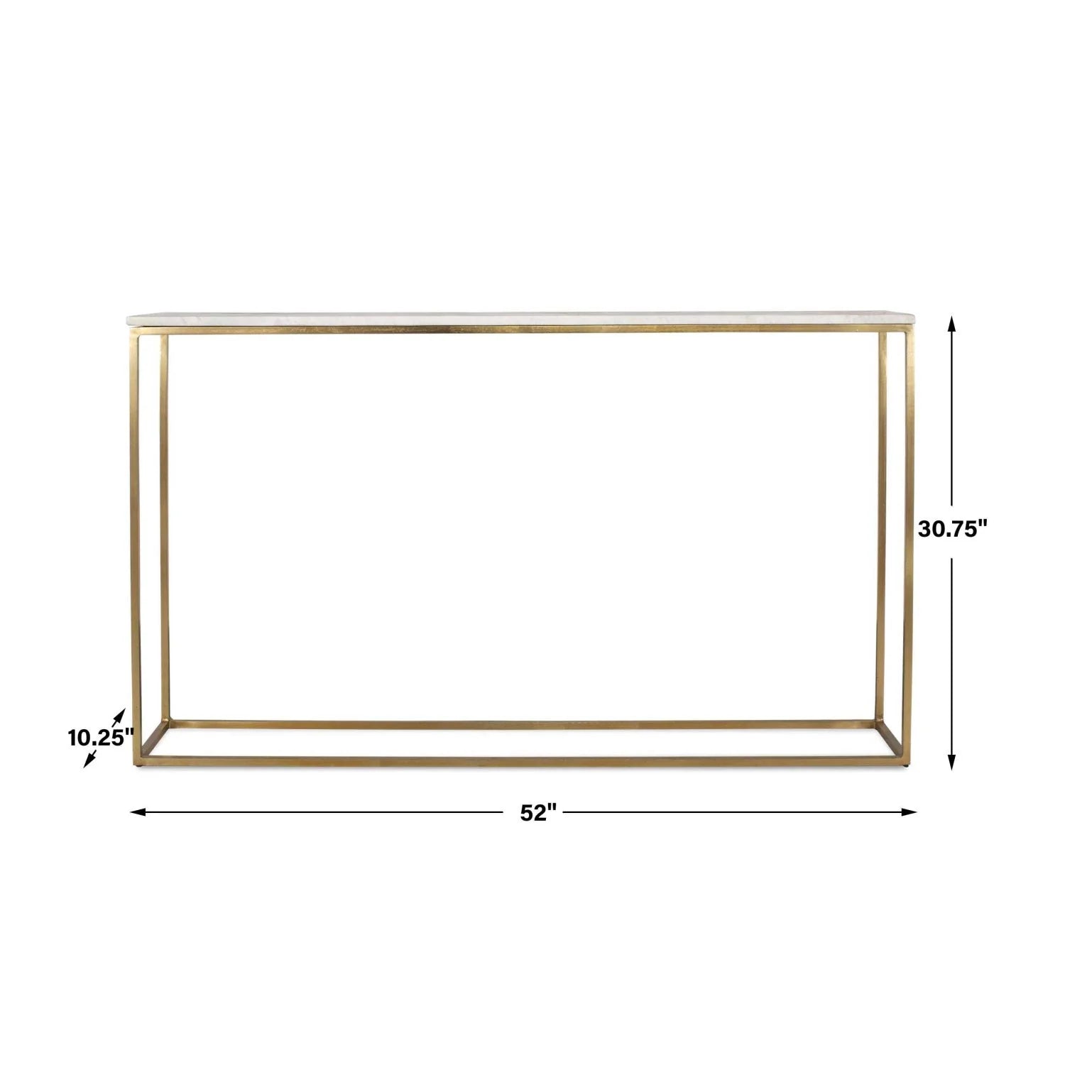 Luxury White Marble Console Table Modern Italian Style for Villa