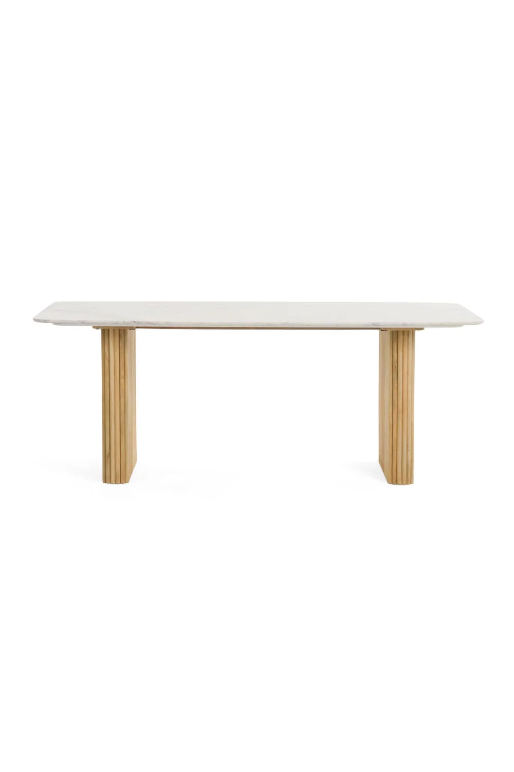 Luxury White Marble Dining Table Modern Italian Style for Villa