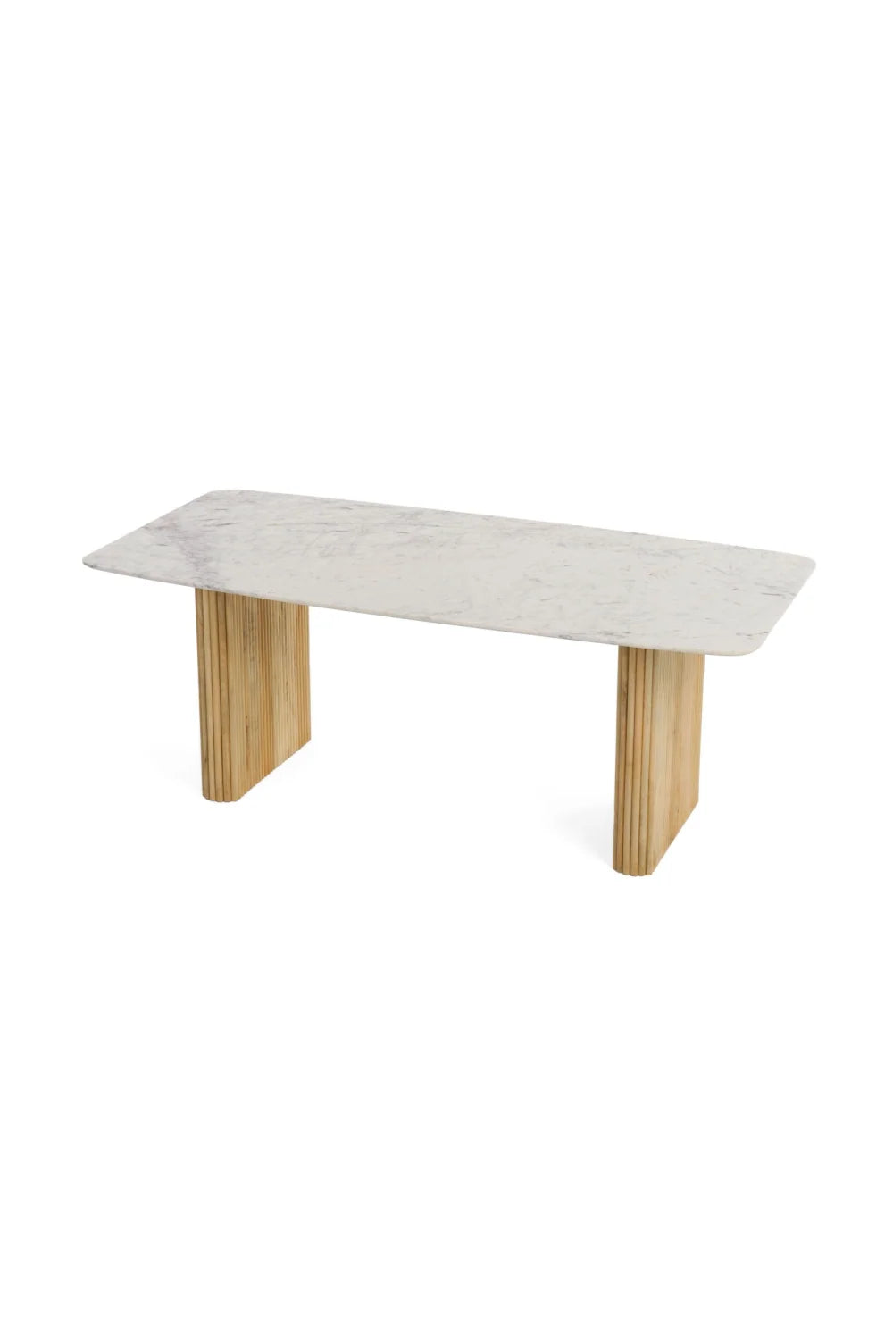 Luxury White Marble Dining Table Modern Italian Style for Villa