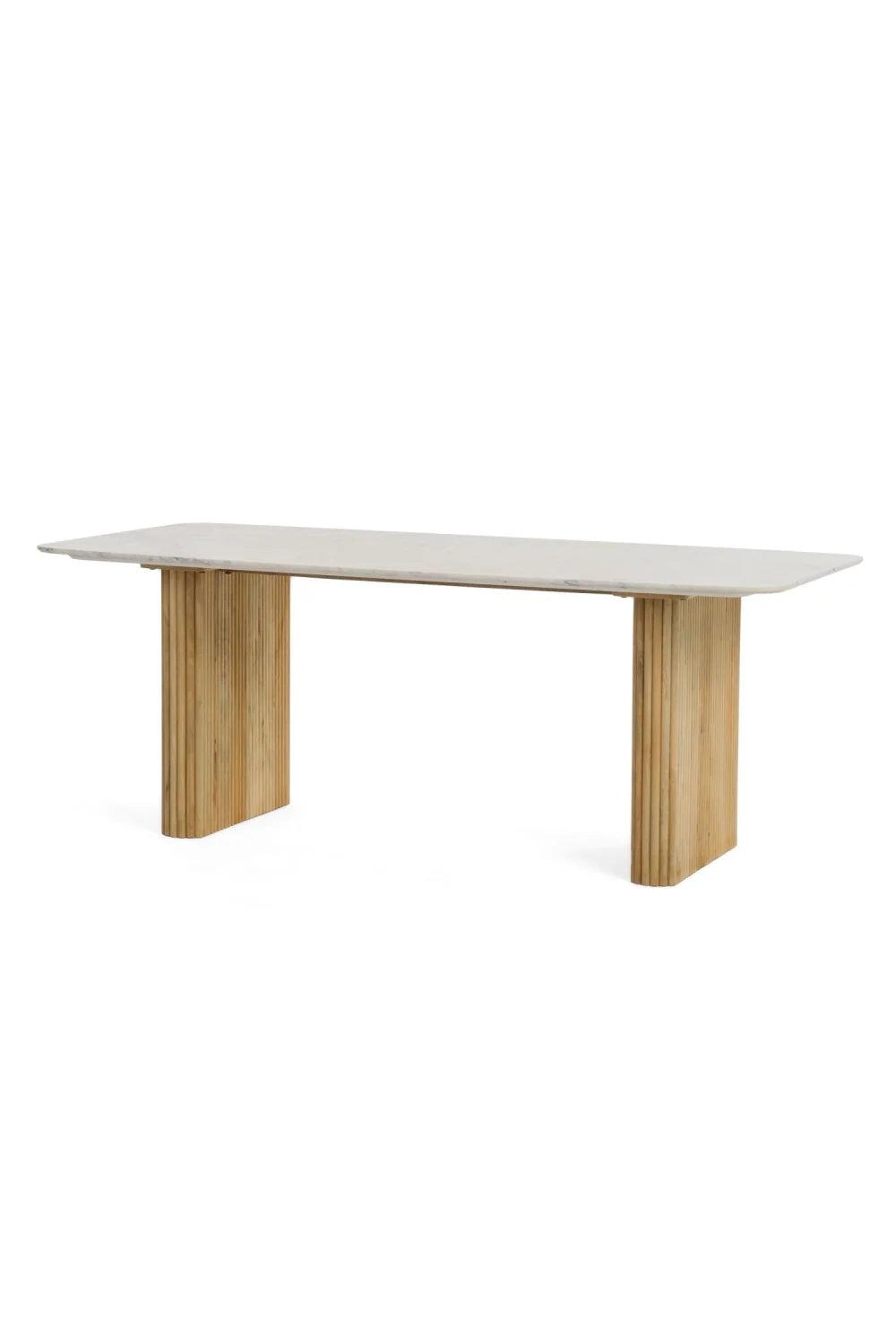 Luxury White Marble Dining Table Modern Italian Style for Villa
