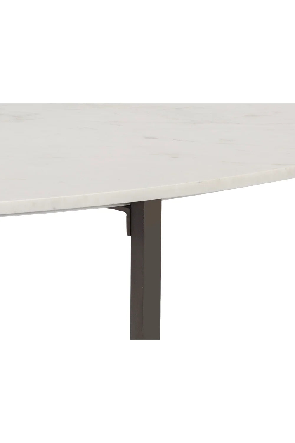 Luxury White Marble Oval Coffee Table Modern Italian Style for Villa