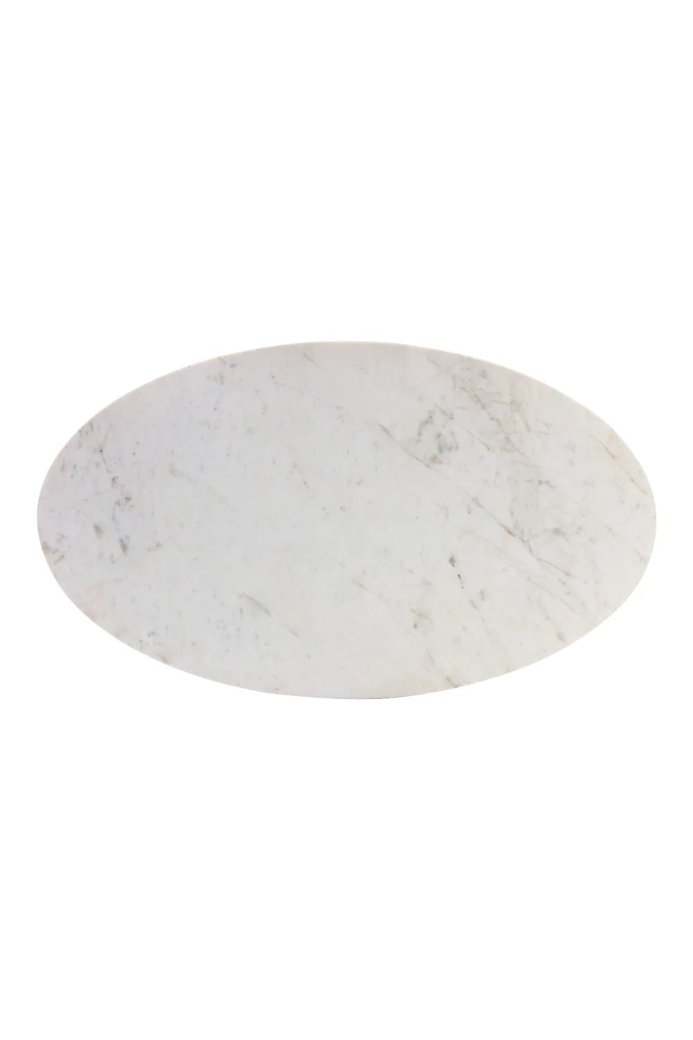 Luxury White Marble Oval Coffee Table Modern Italian Style for Villa